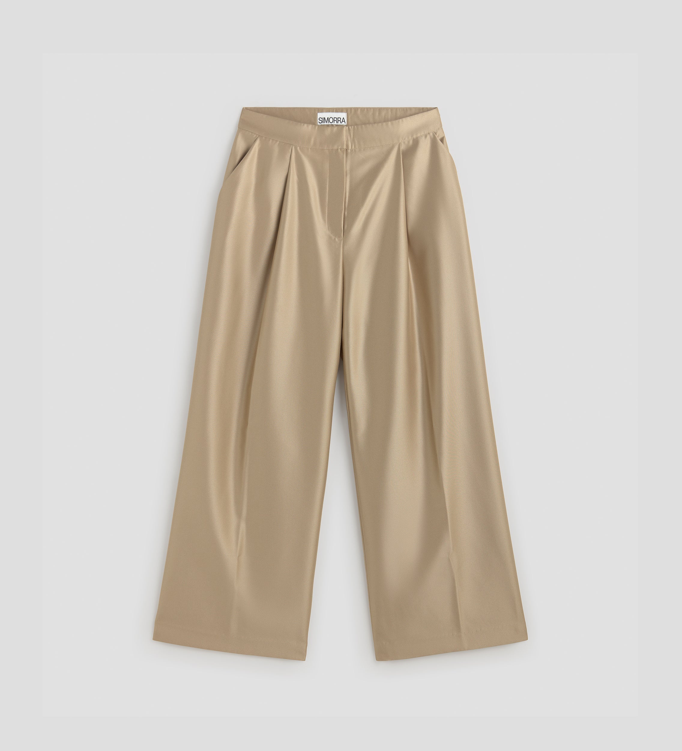 Wide pleated trousers