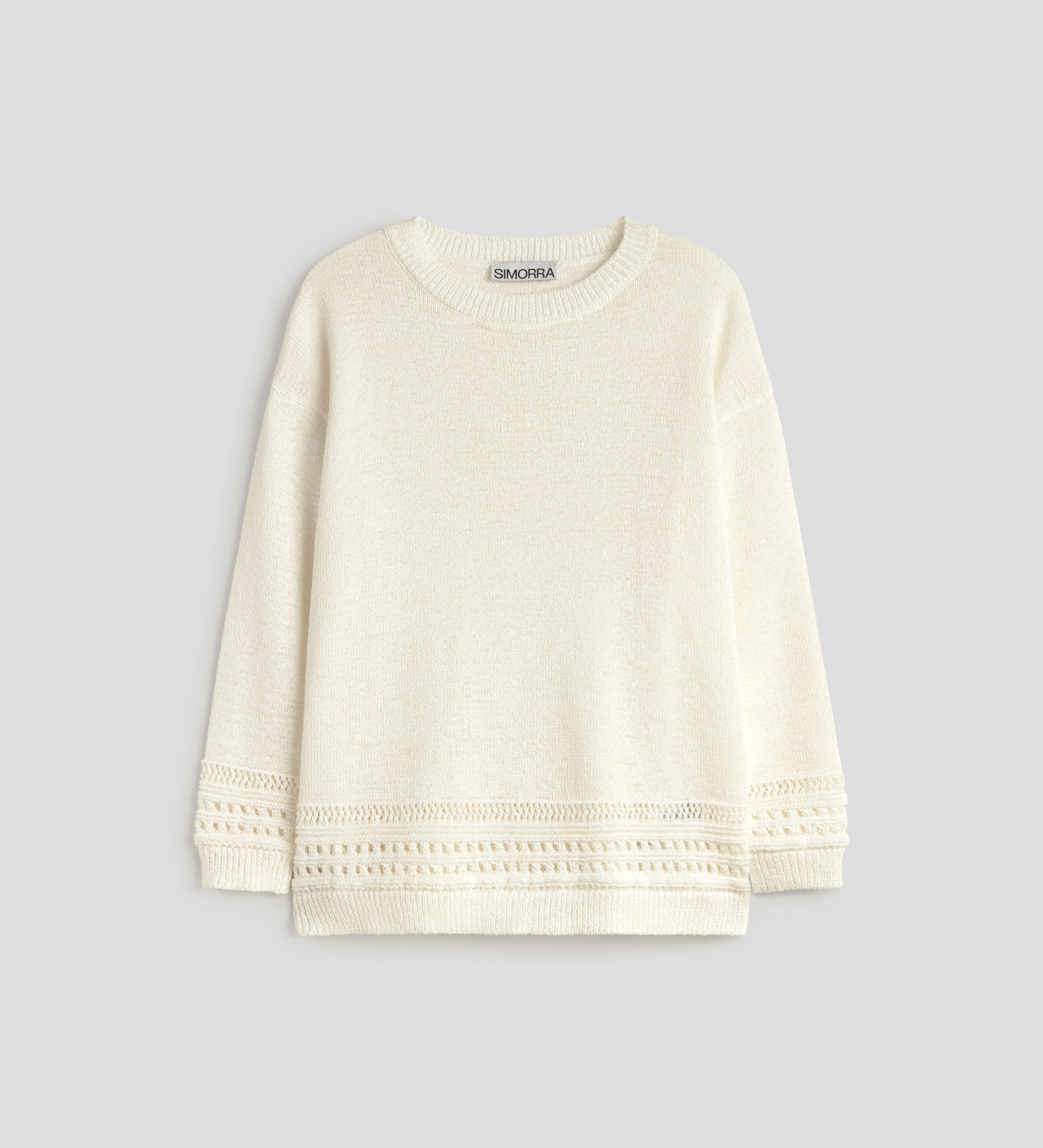 Wide openwork jersey