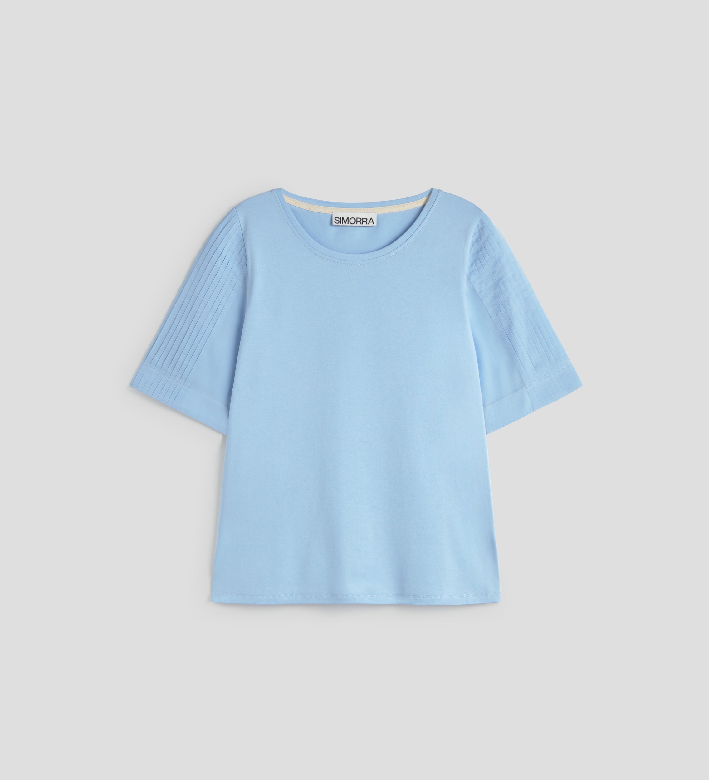 Camiseta manga pliegues