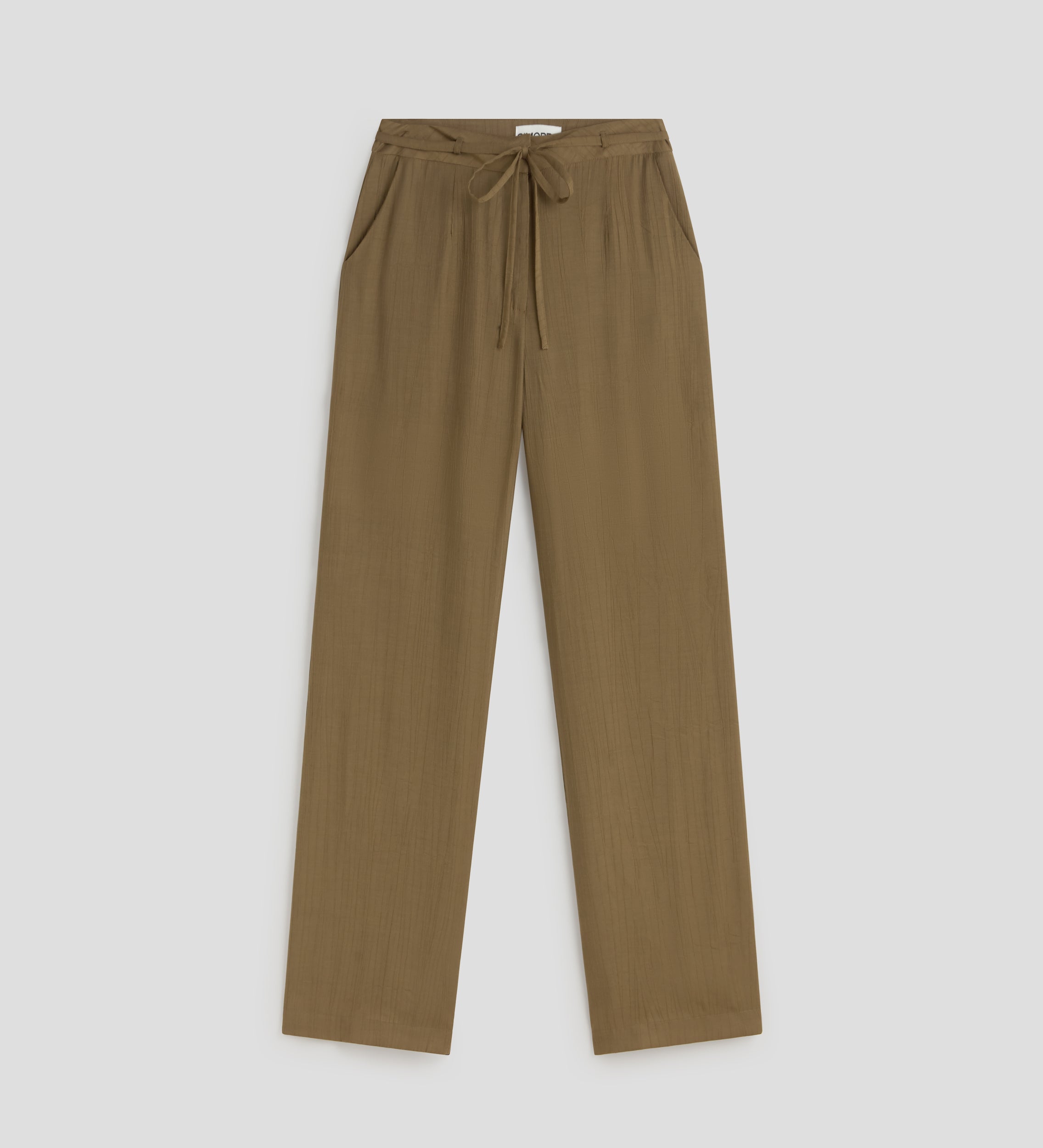 Flowing trousers with belt
