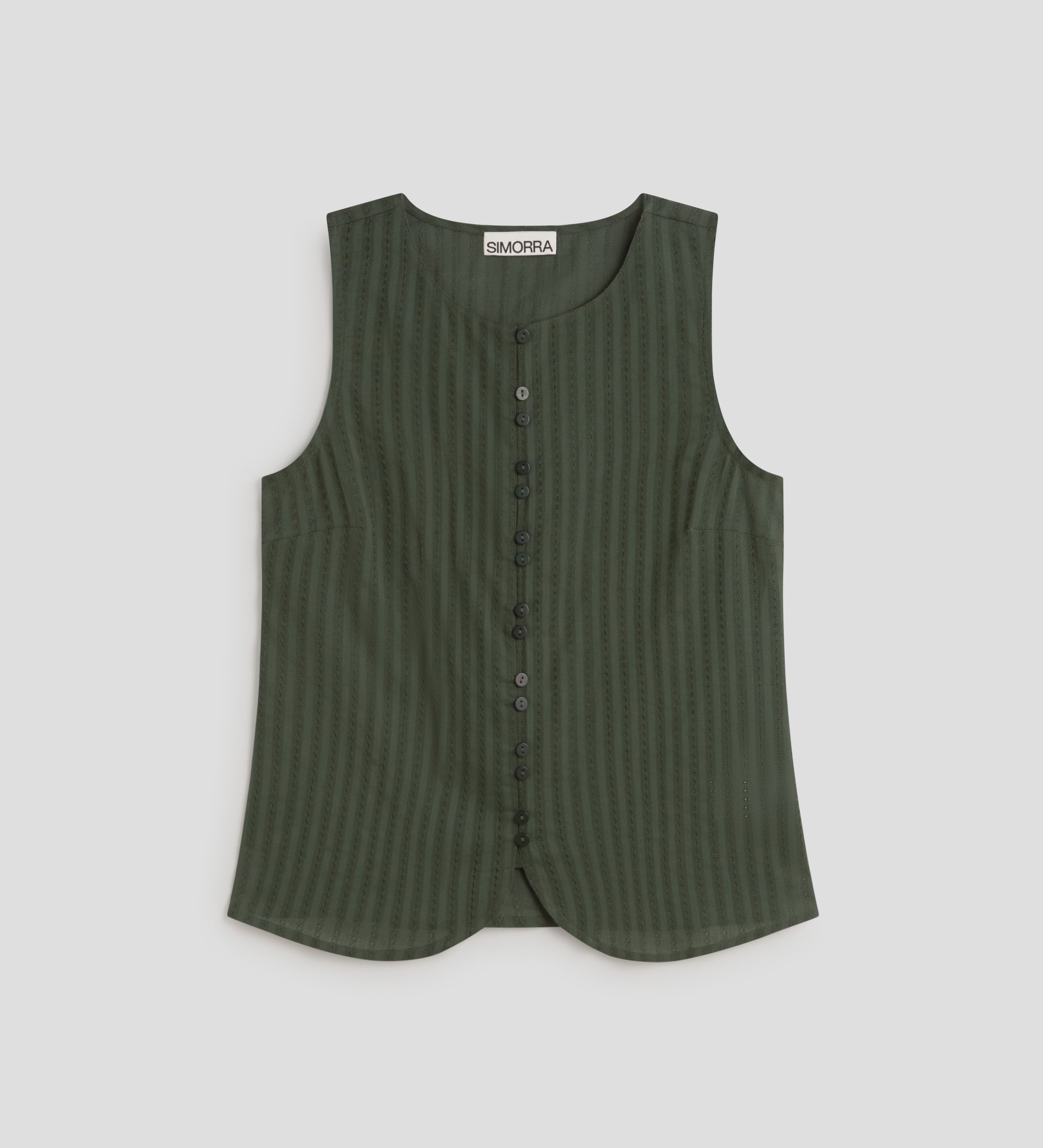 Textured armhole-cut top