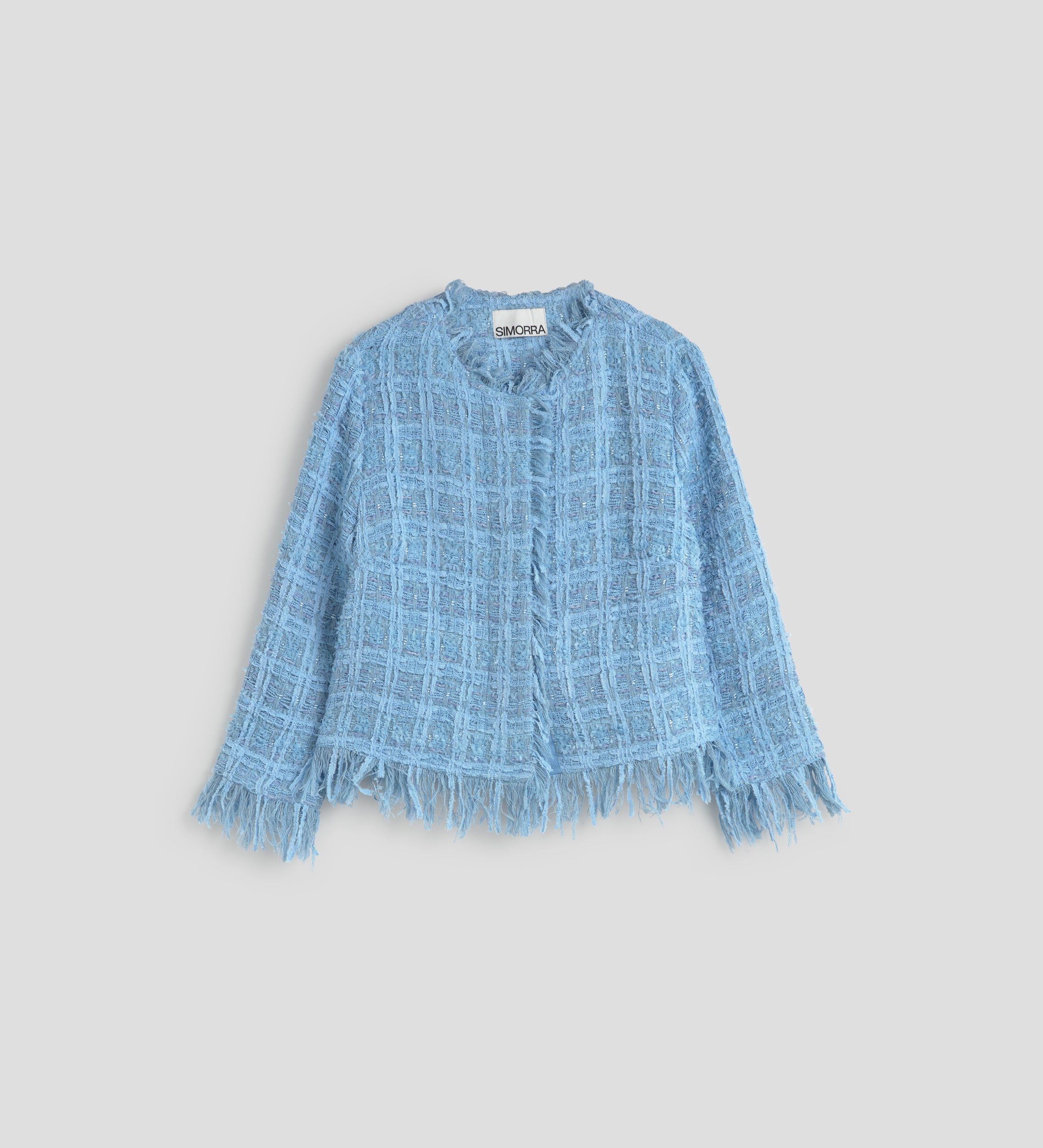 Fringed tweed jacket