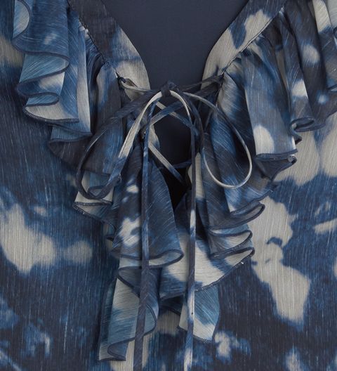 Printed sleeveless blouse