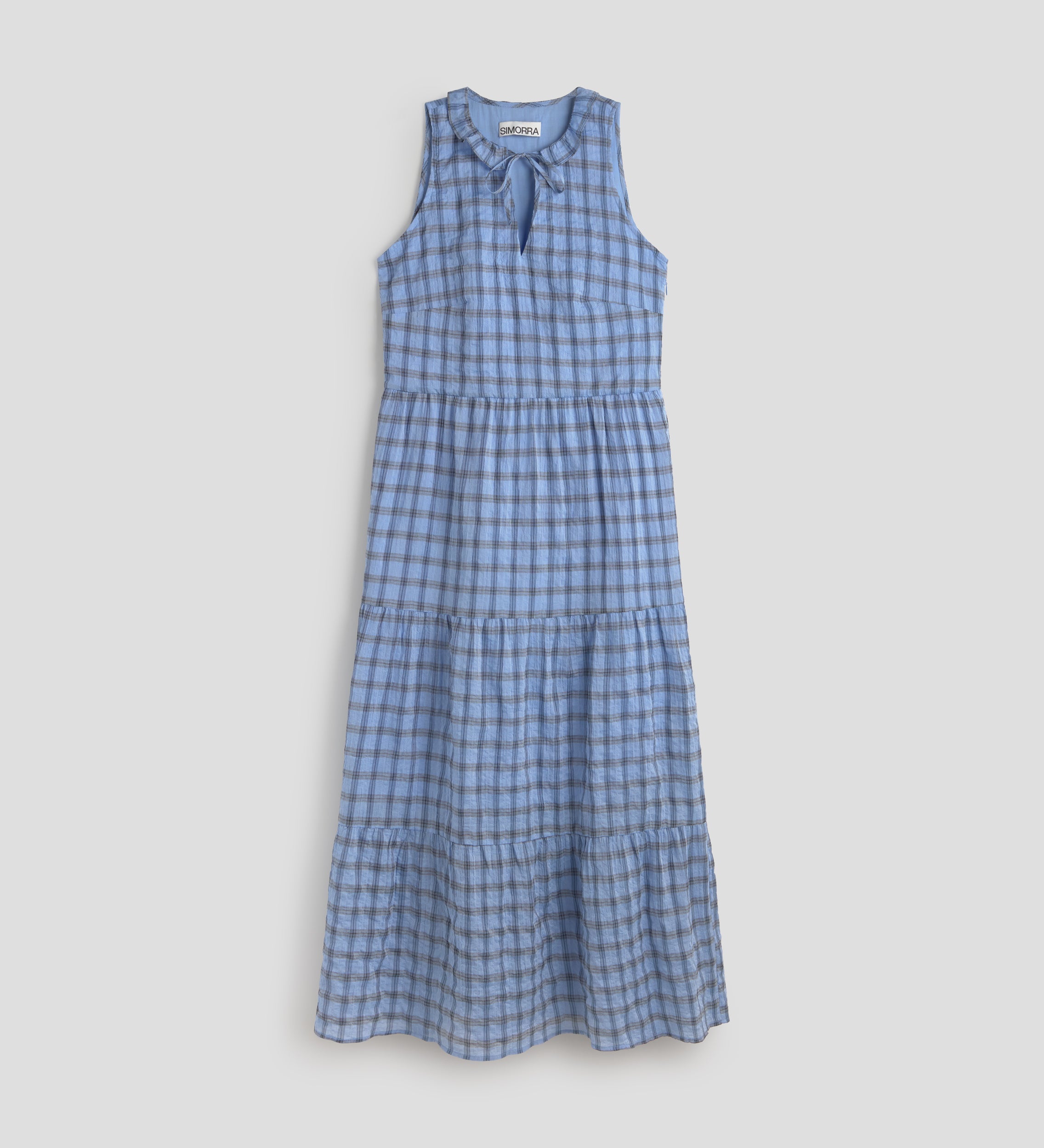 Robe longue à carreaux