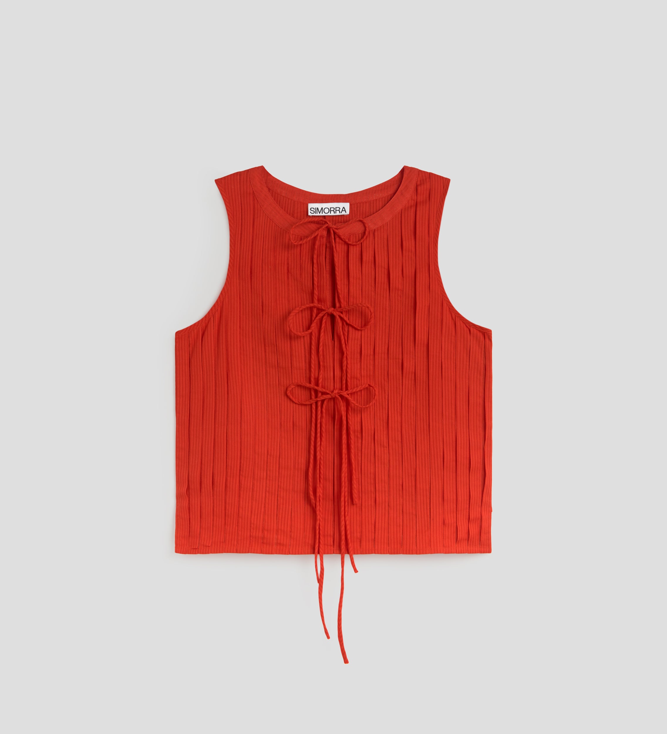 Top pleats bow