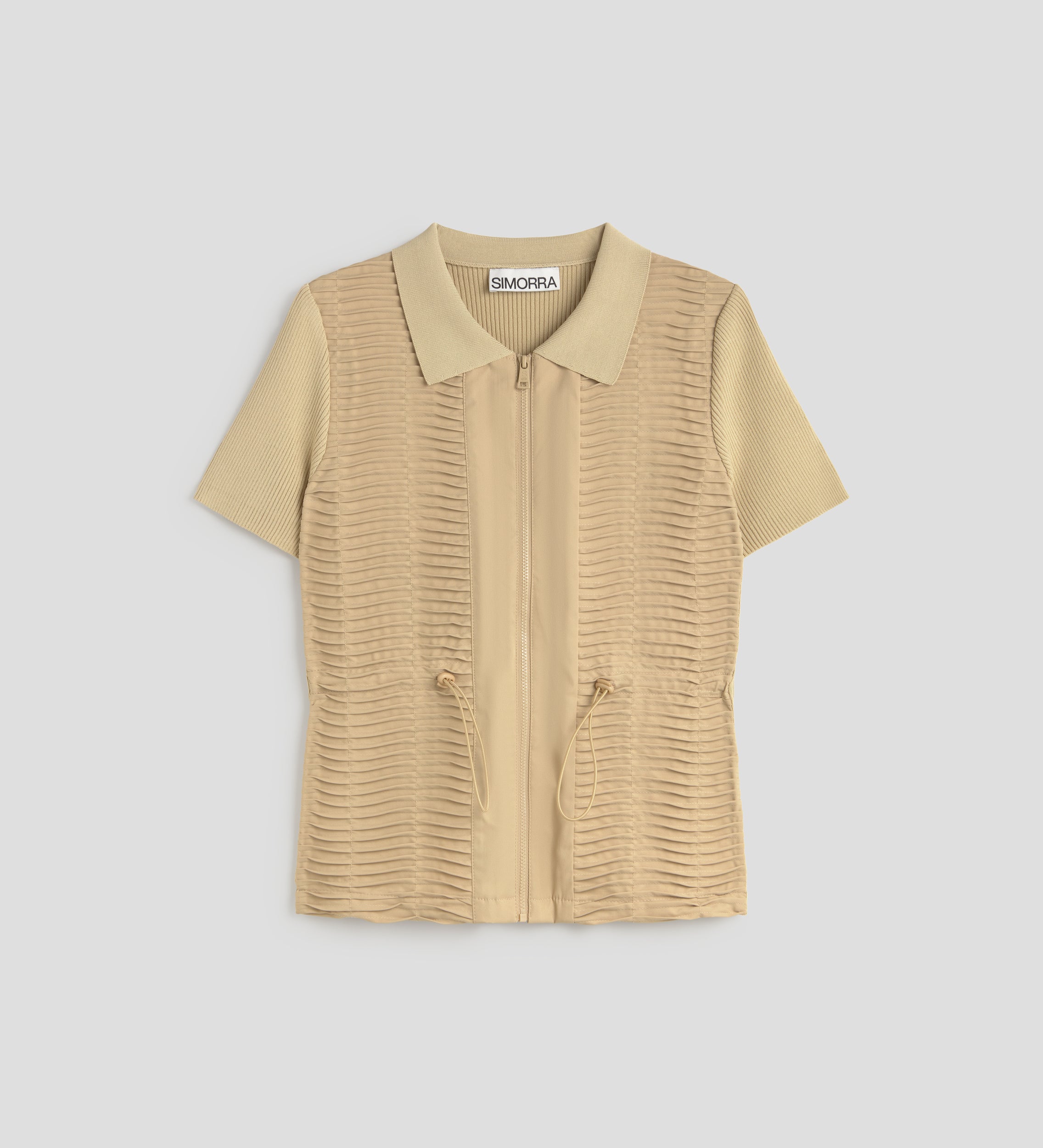 Gilet court bi-matière