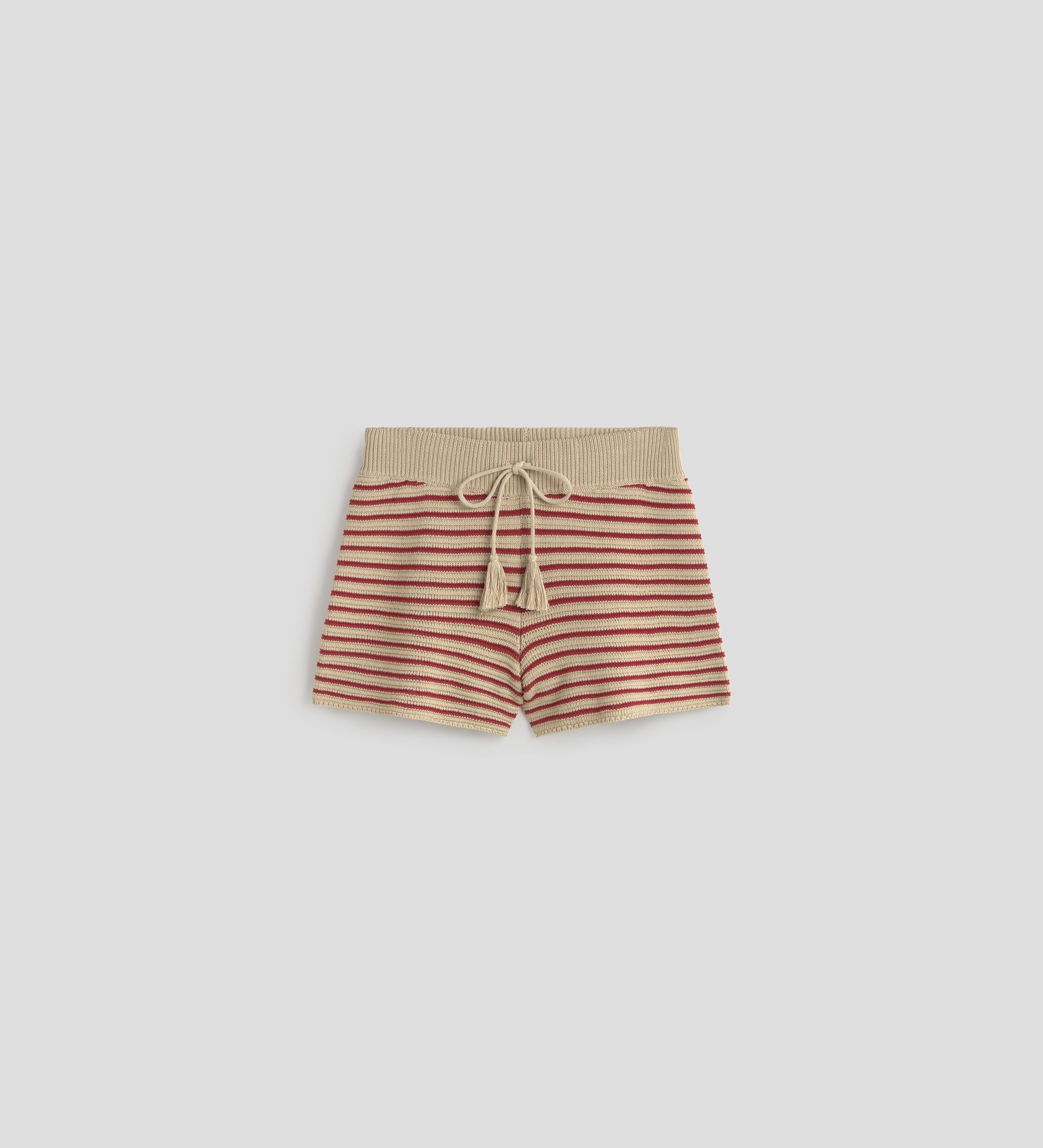 Short en tricot rayé
