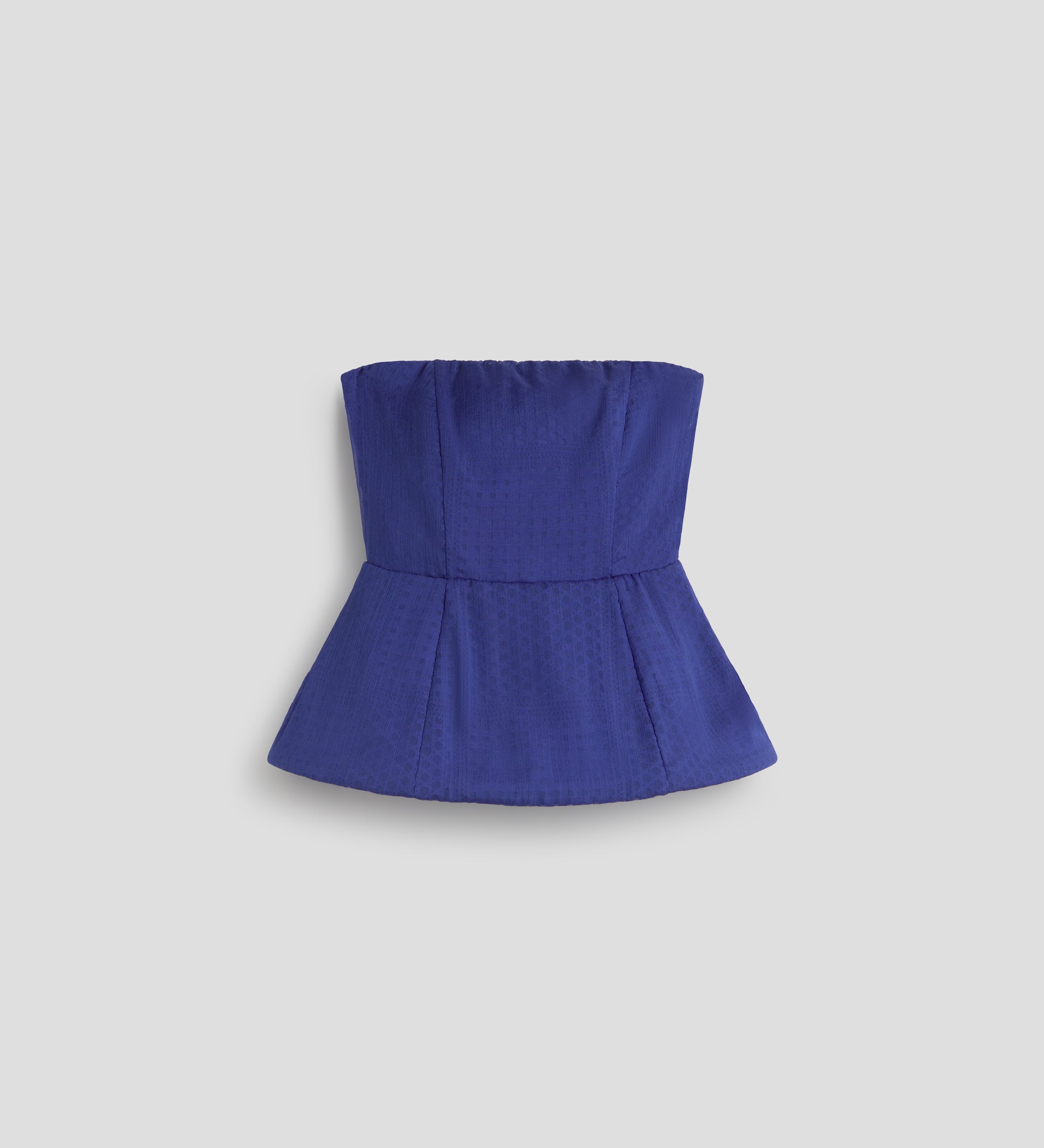 Strapless peplum top