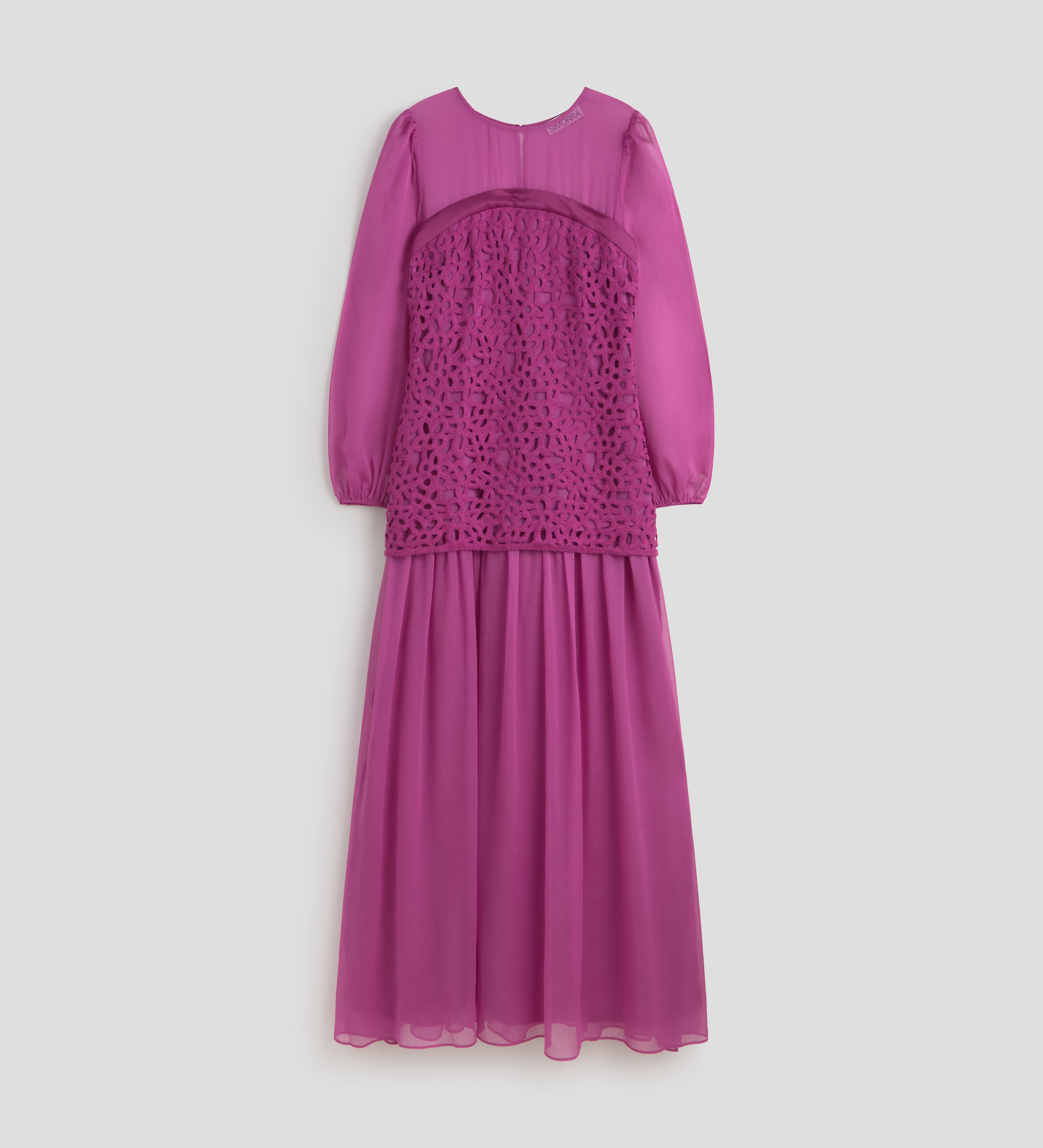 Vestido largo manga