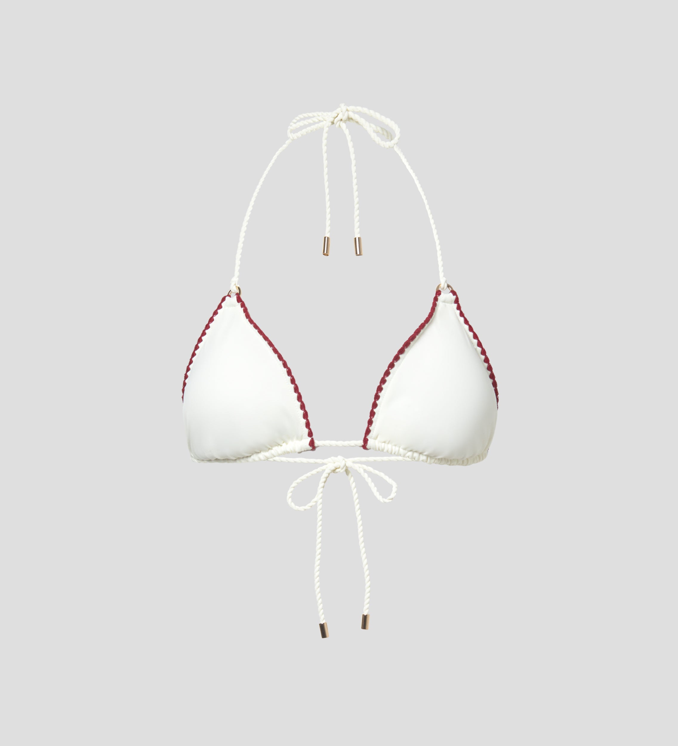 Top de bikini pespunte decorativo