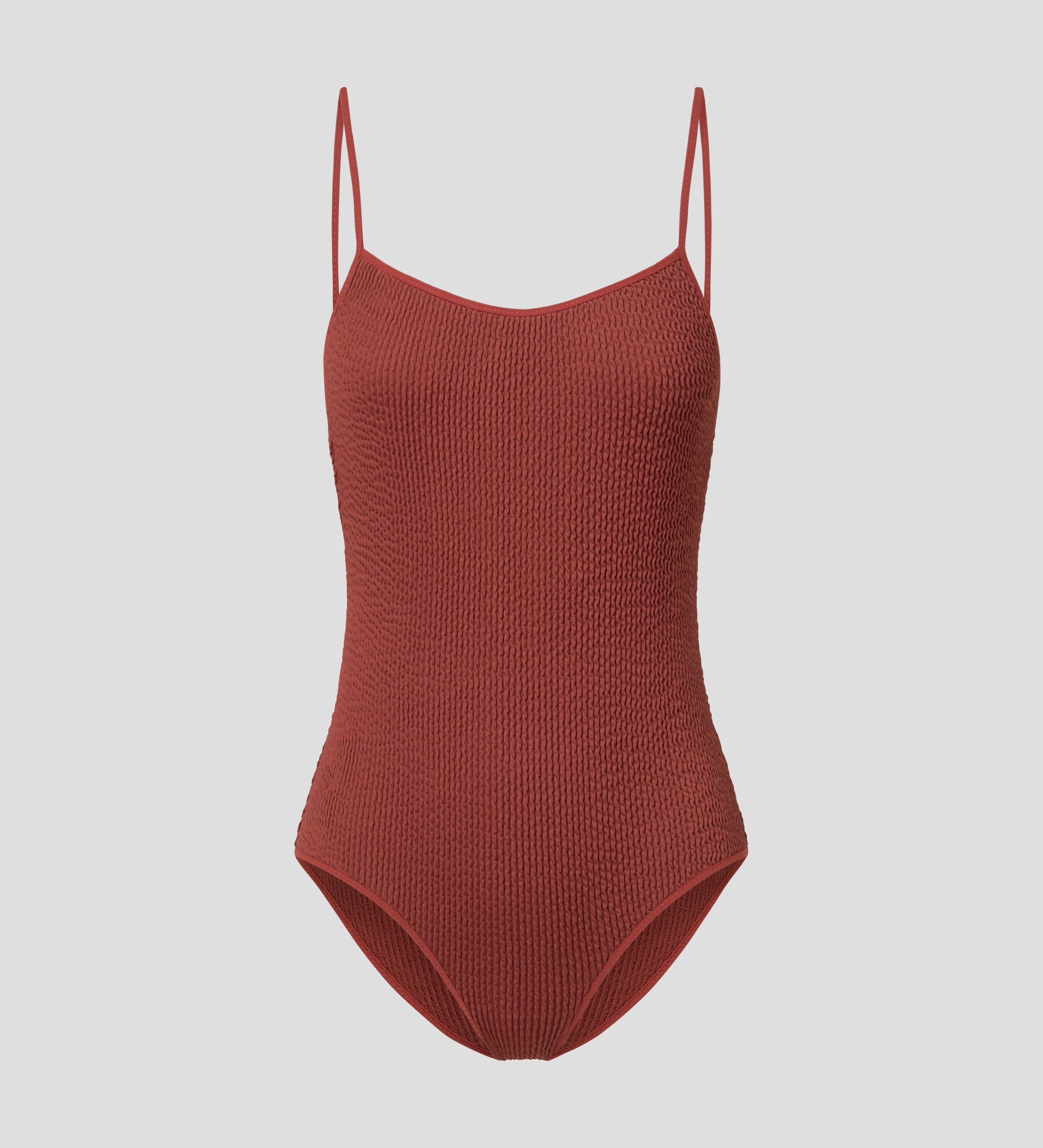 Straight neckline swimsuit