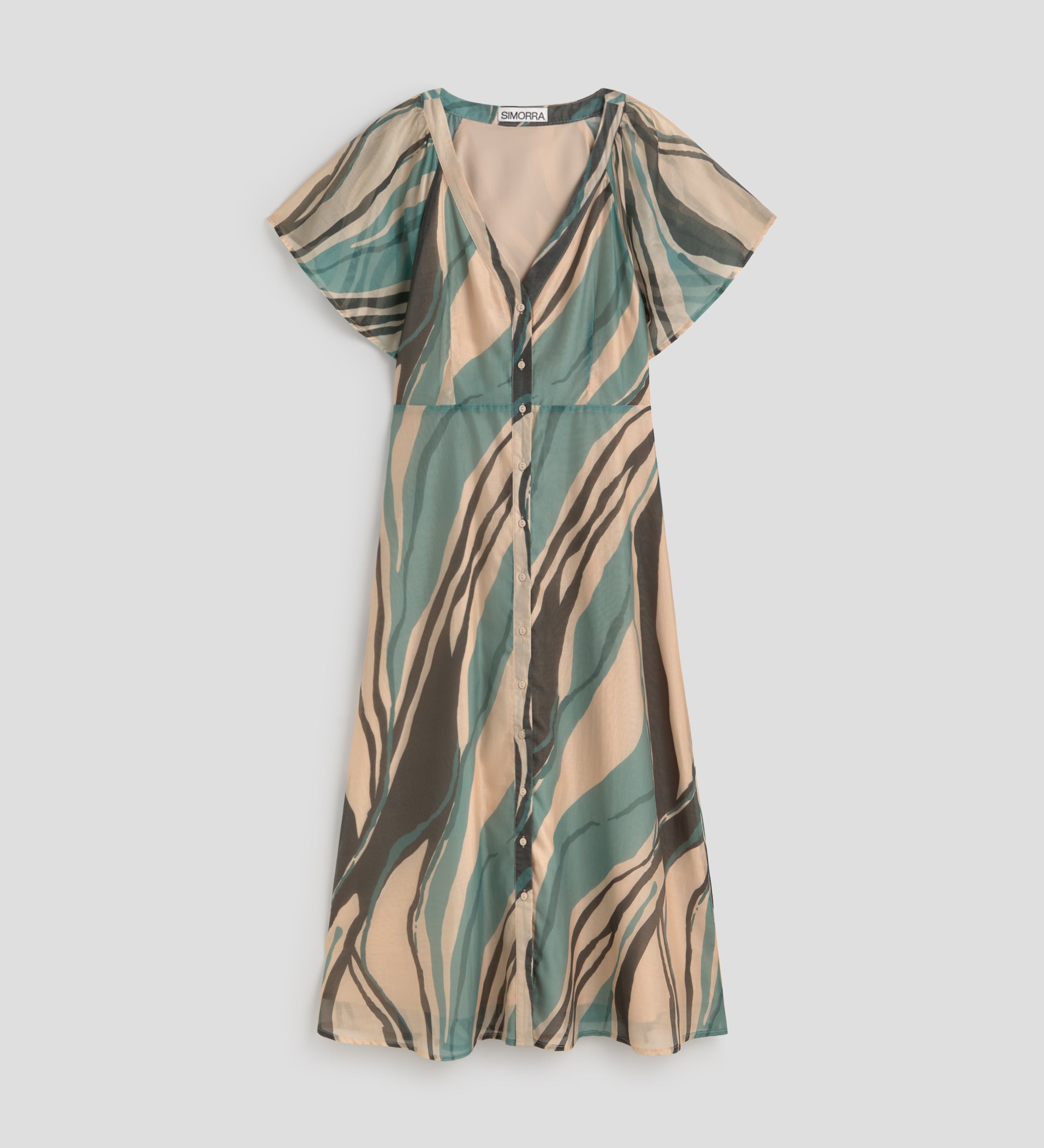 Robe évasée imprimée