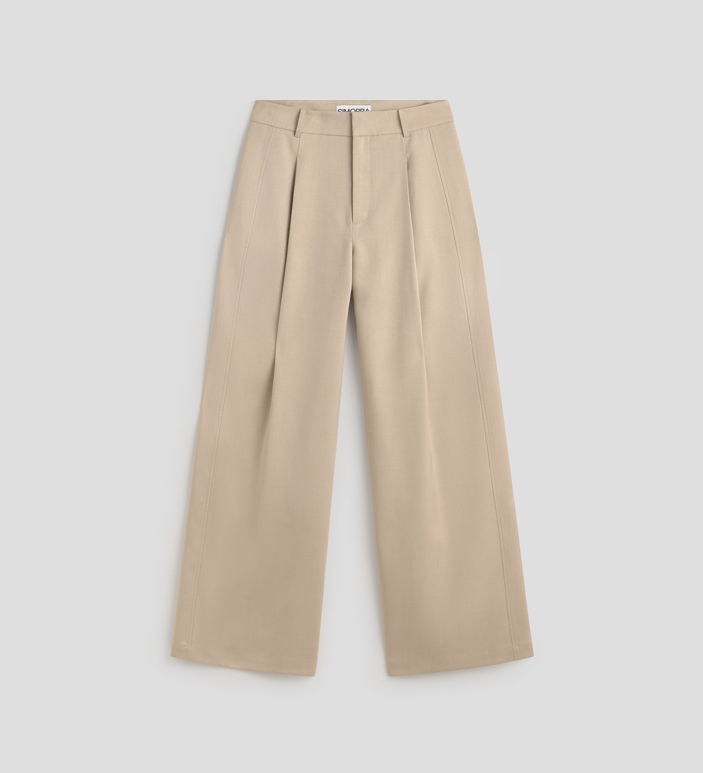 Pantalon large à plis