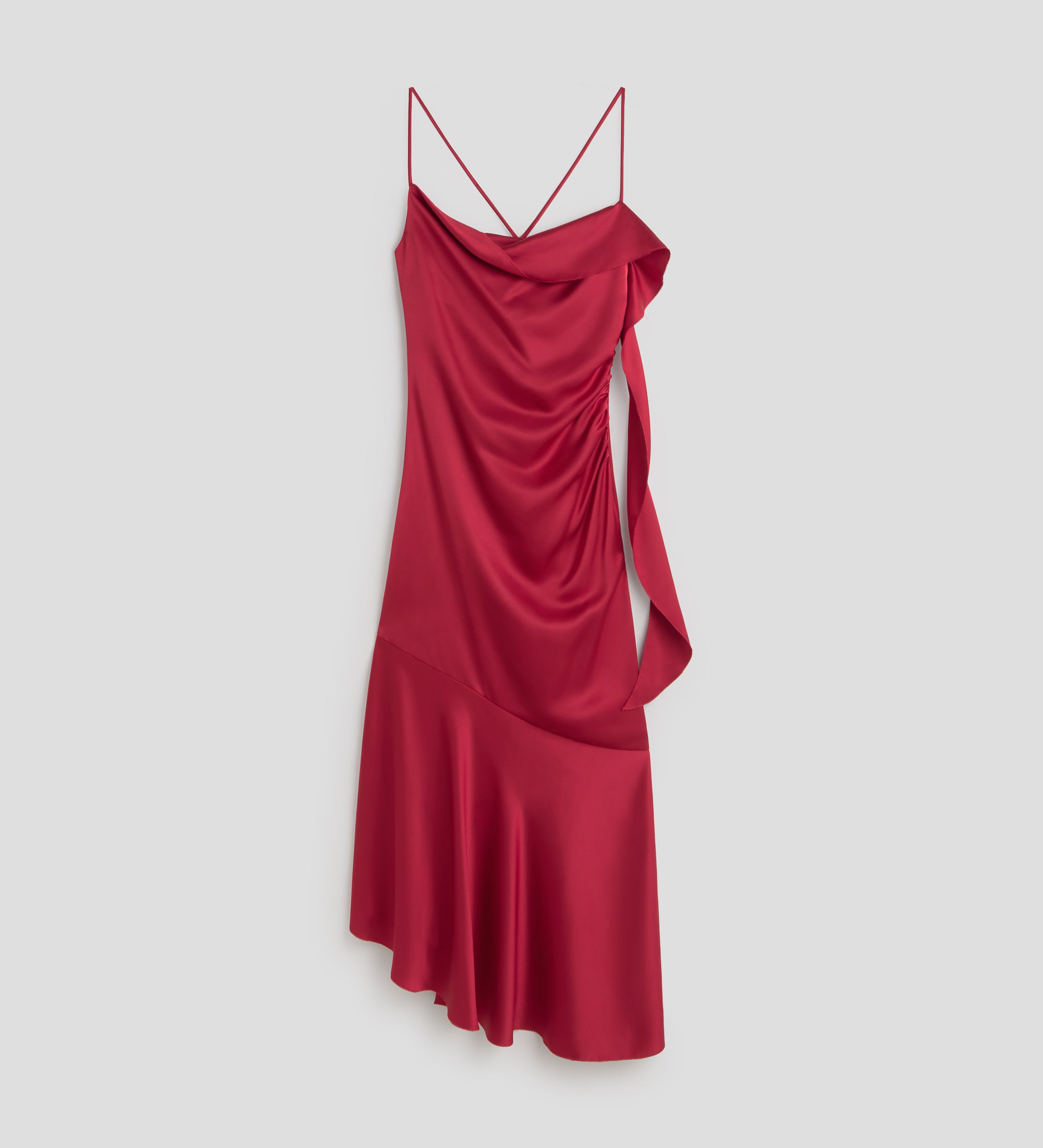 Robe asymétrique satin