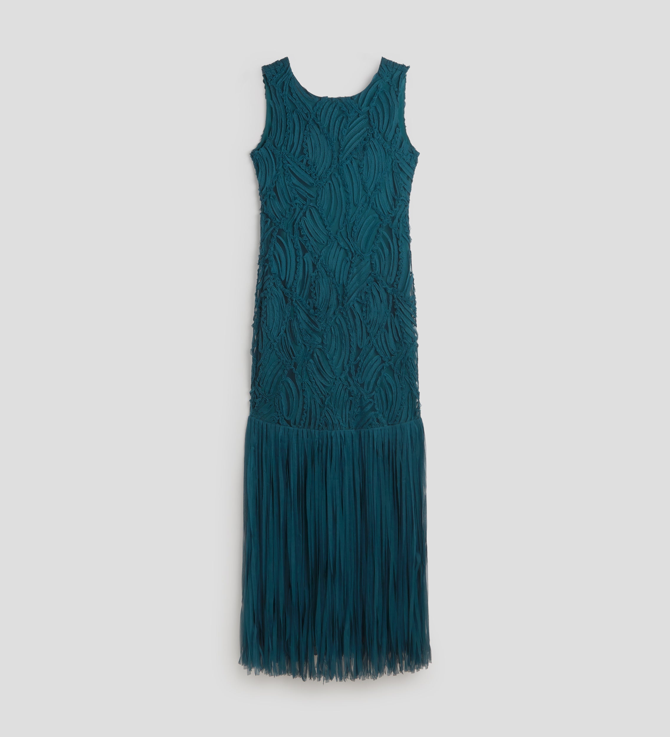Vestido largo flecos