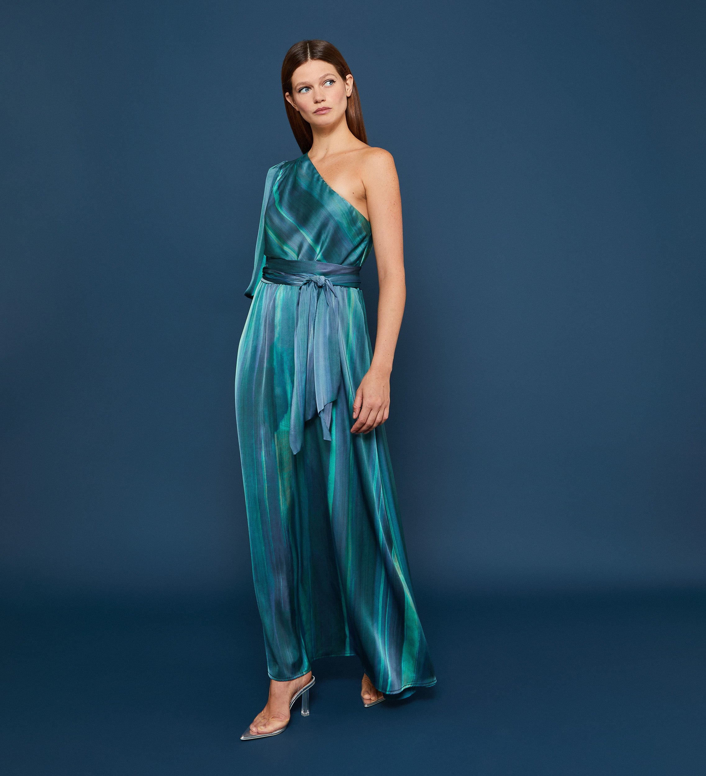 Robe longue asymétrique
