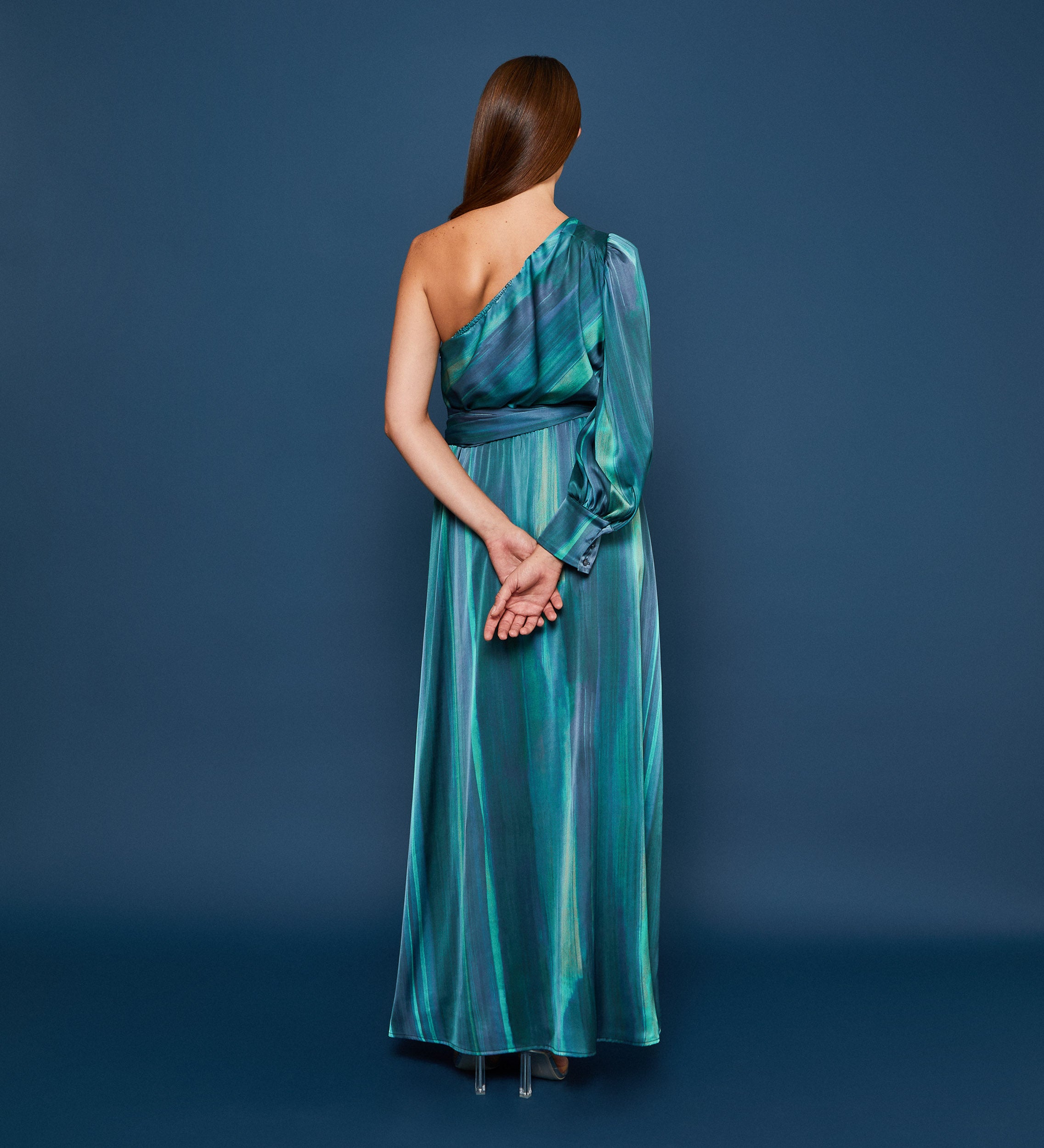 Robe longue asymétrique
