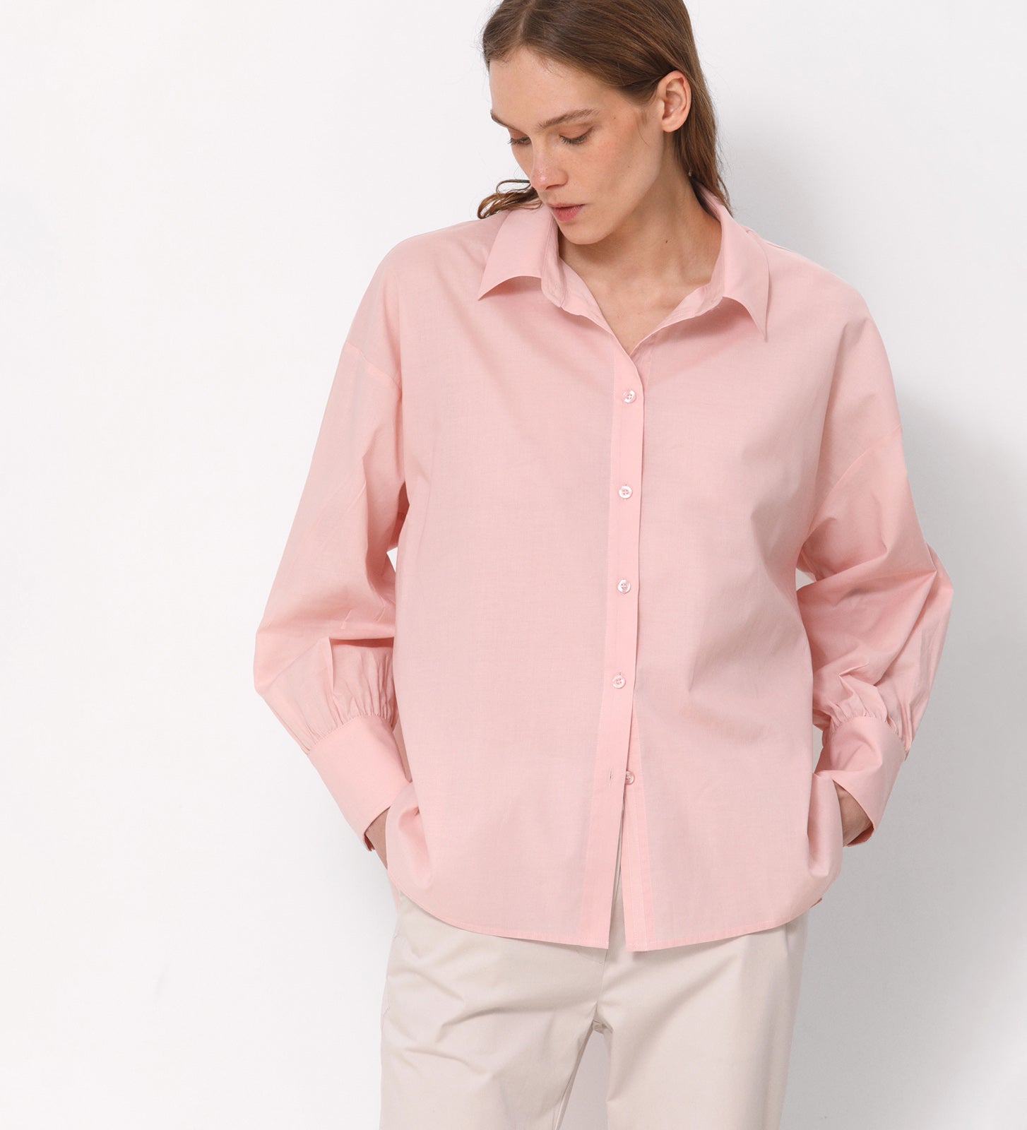 Oversize cotton blouse