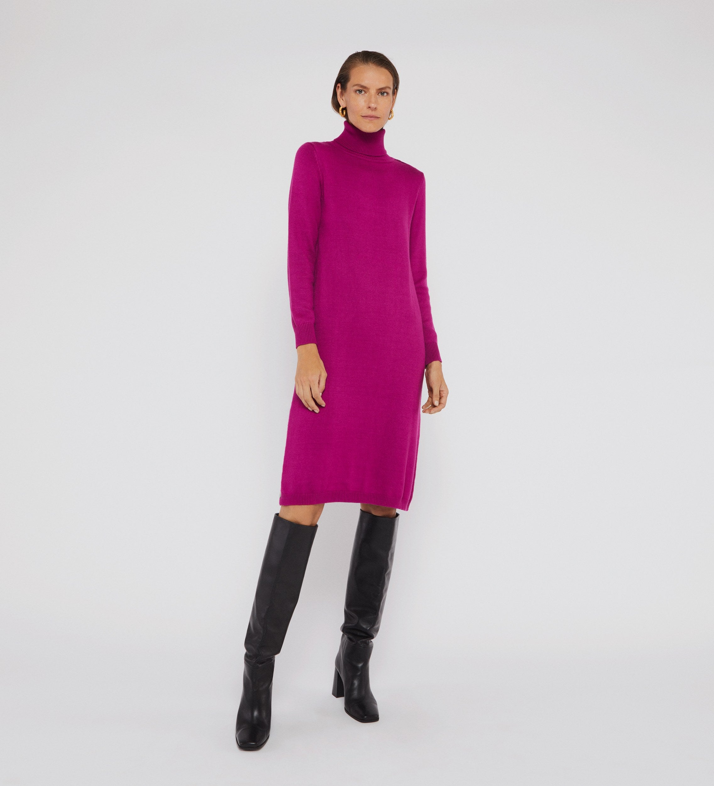 high neck dress