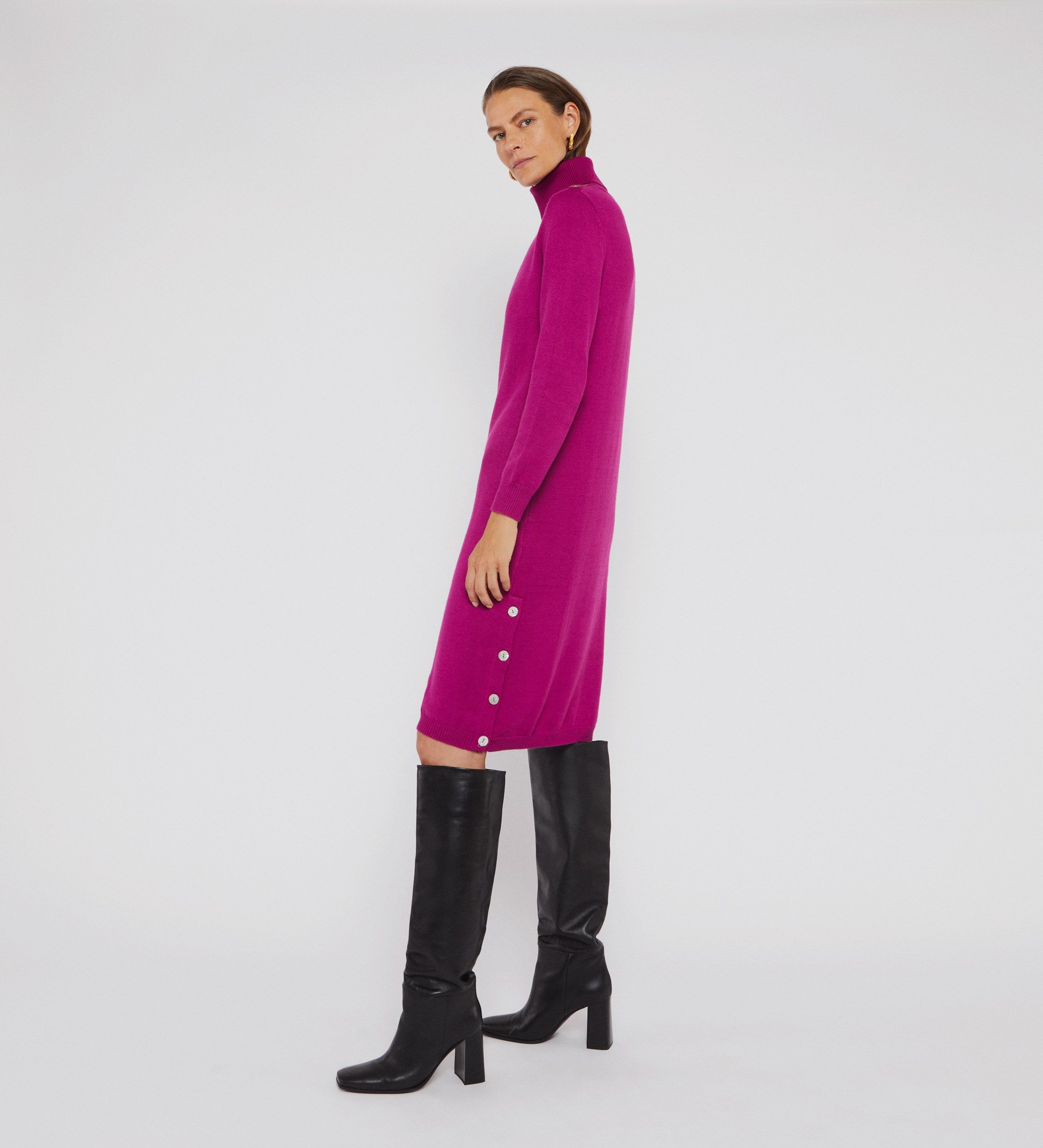 high neck dress
