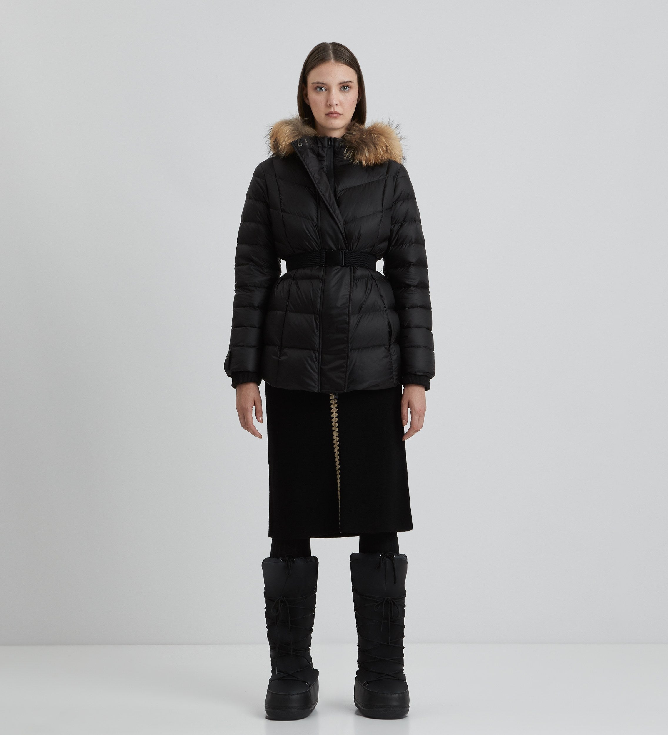 Parka courte à capuche