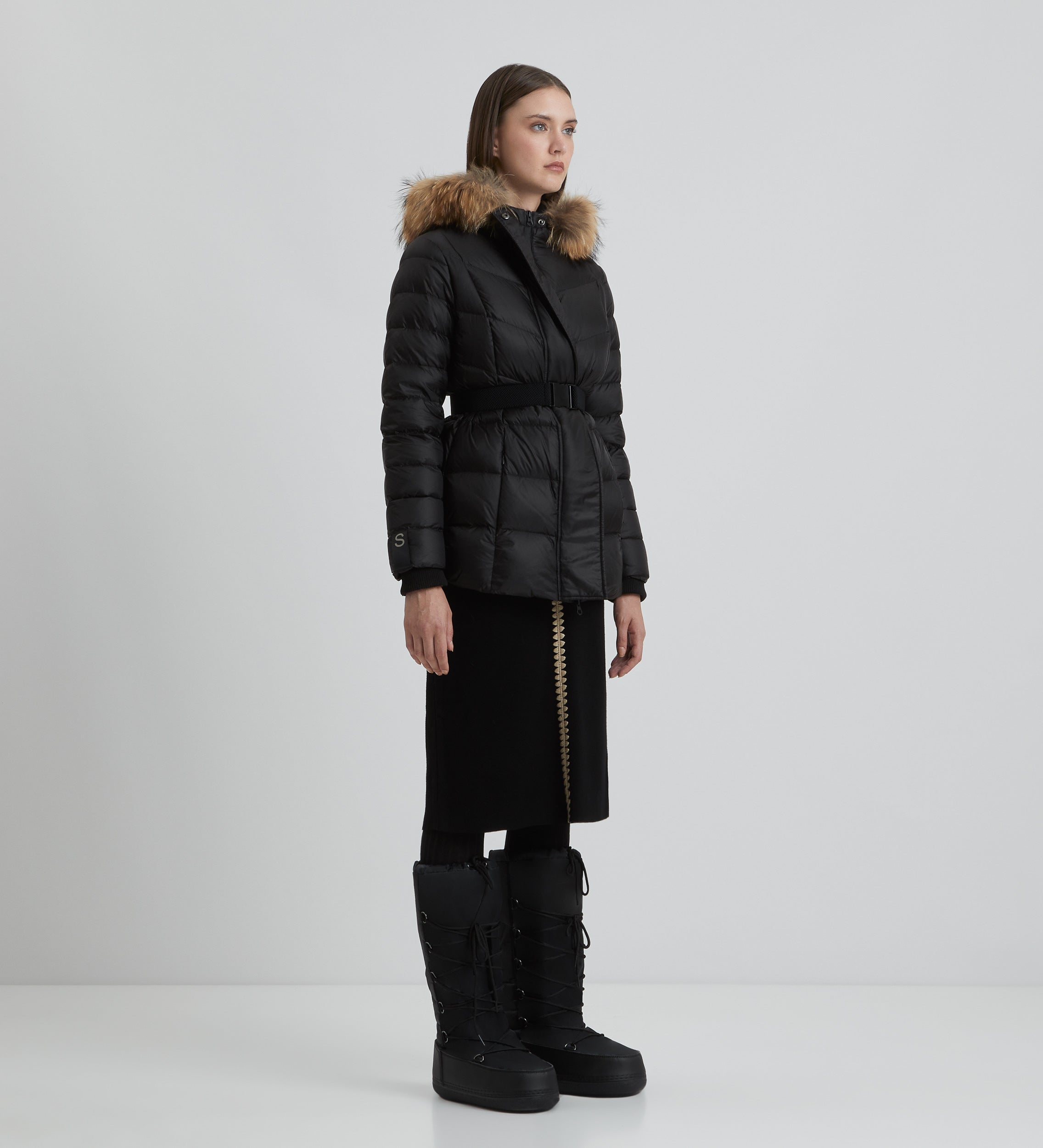 Parka courte à capuche