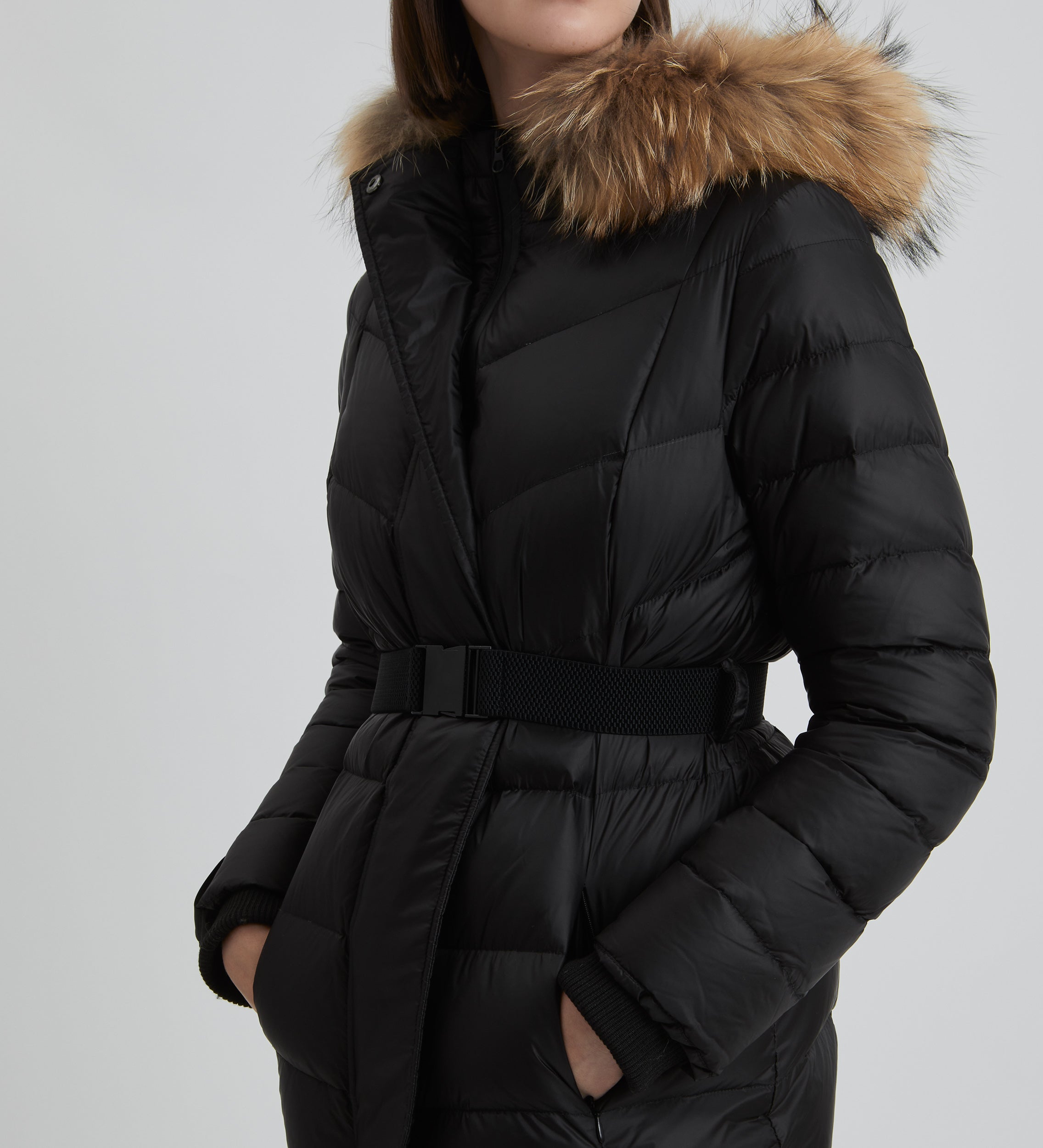 Parka courte à capuche