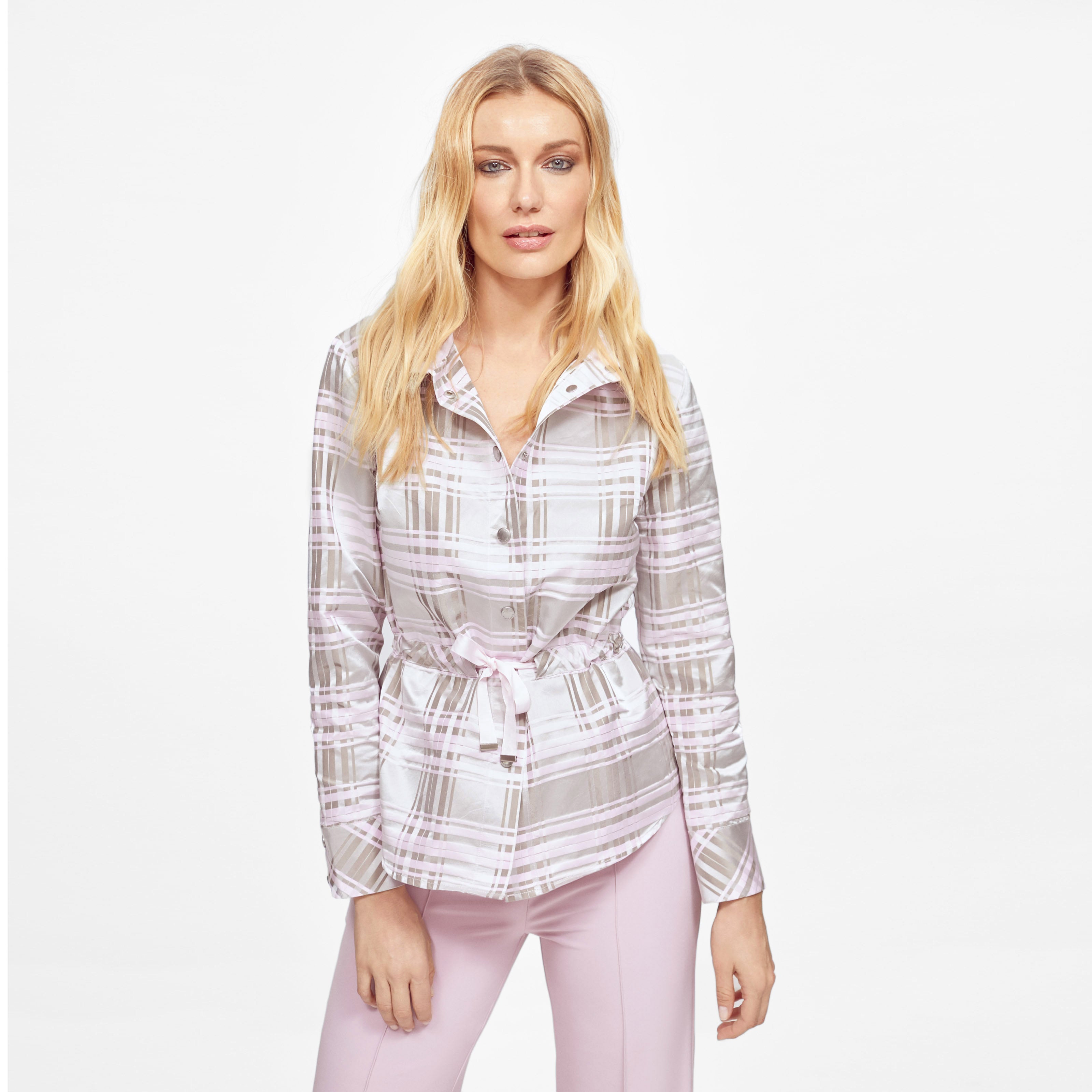 Chaqueta de jacquard pastel