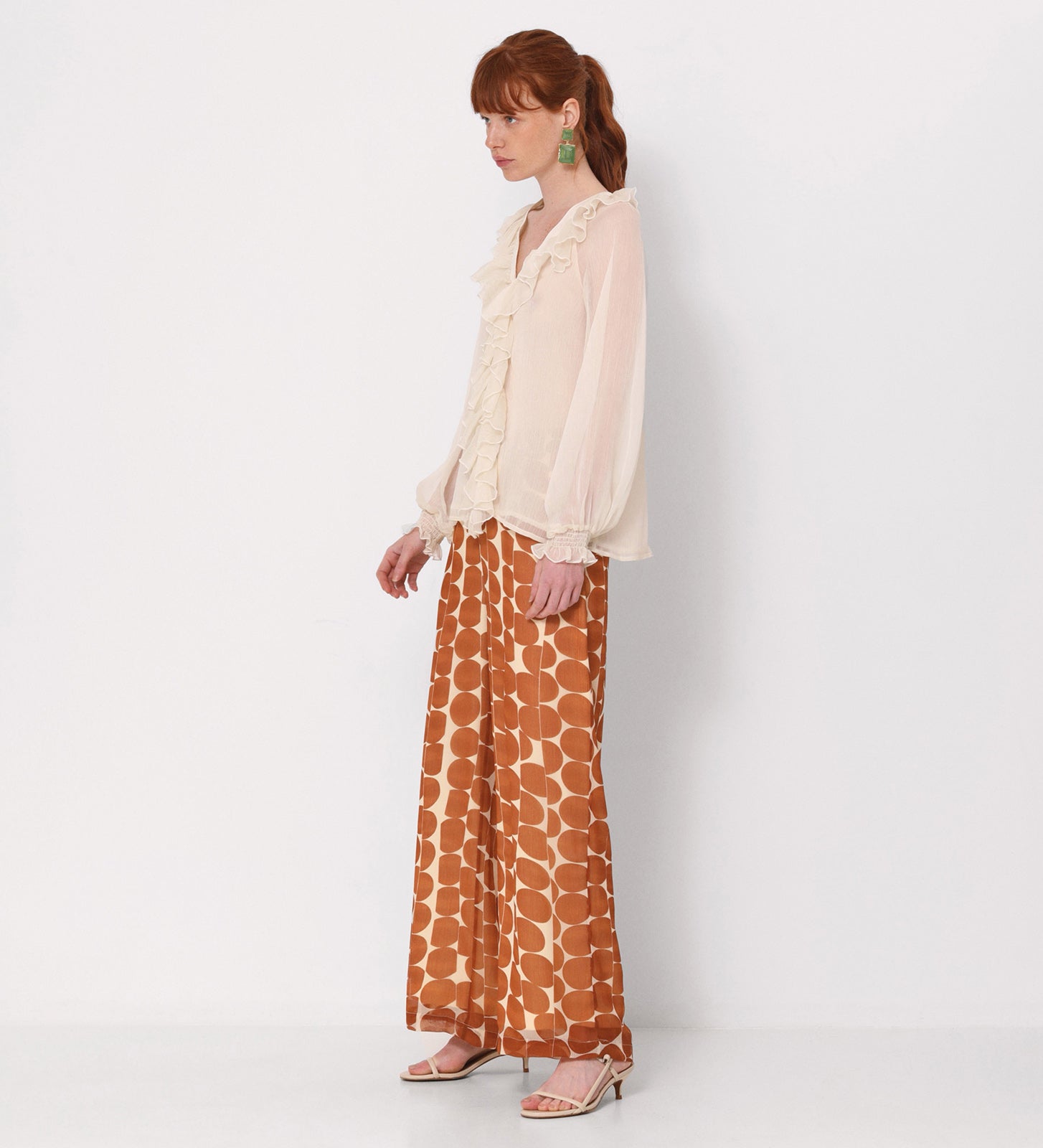 Pantalón ancho estampado