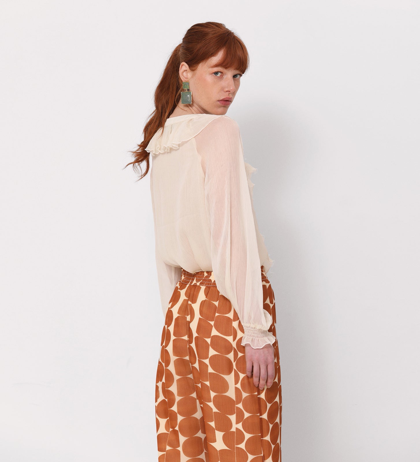 Pantalón ancho estampado