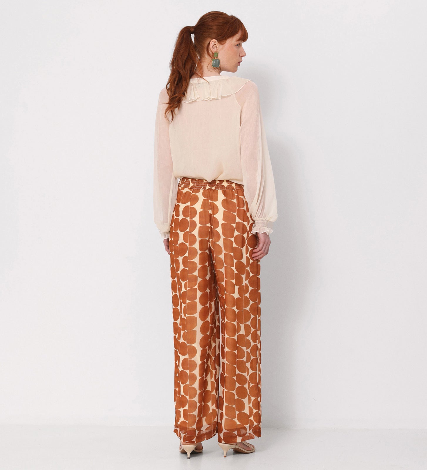 Pantalón ancho estampado
