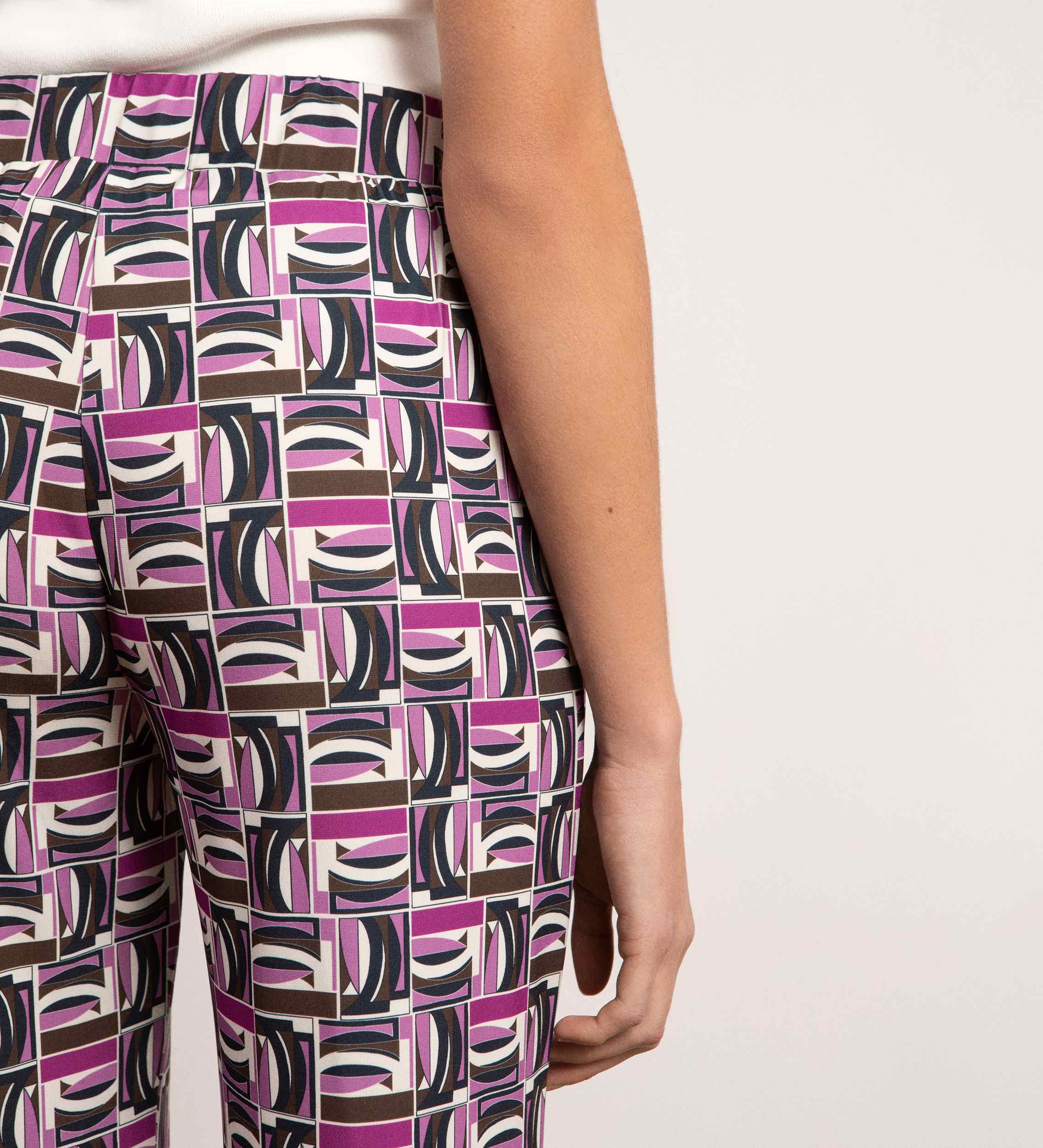 Printed stretch pants