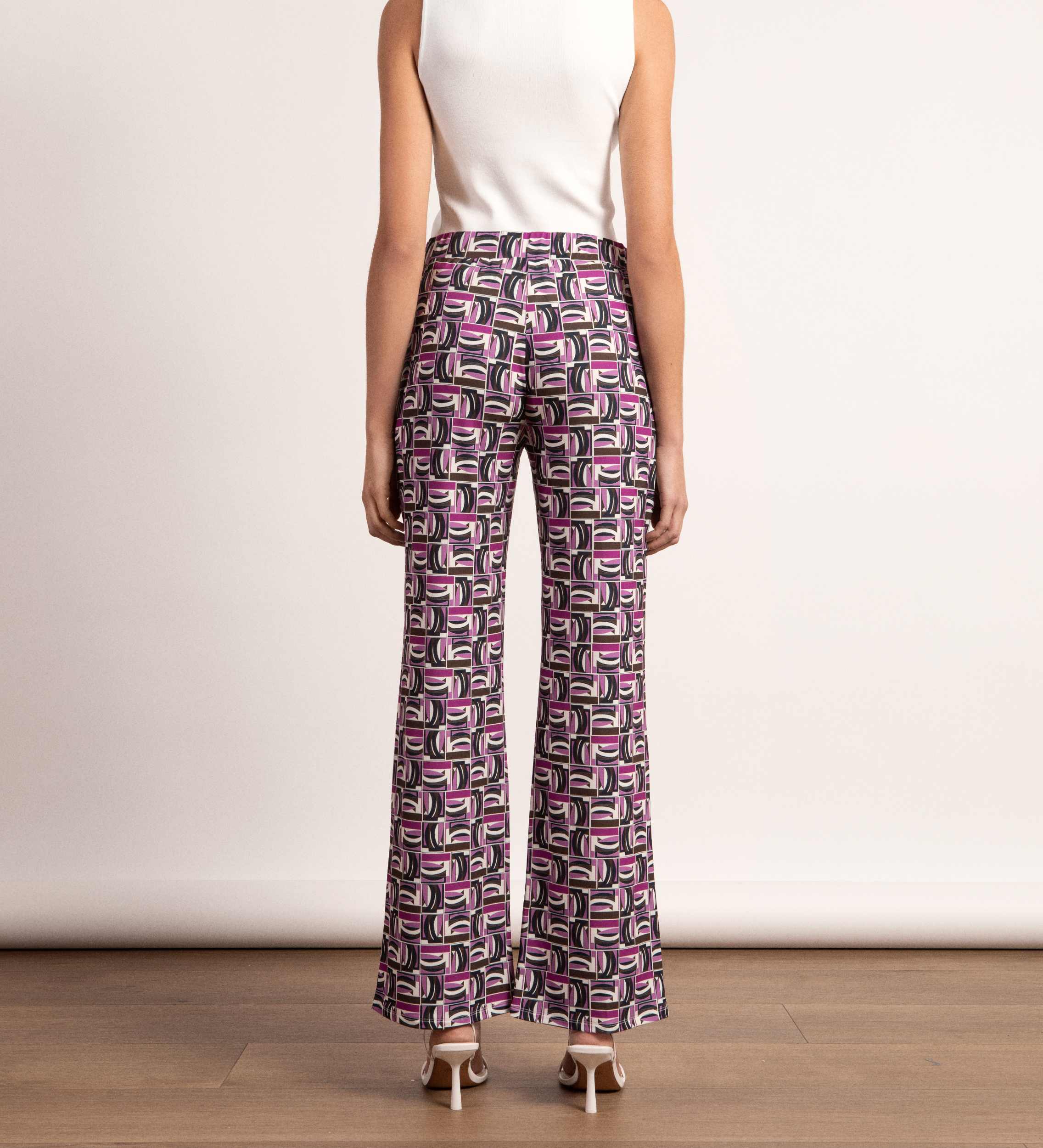 Printed stretch pants