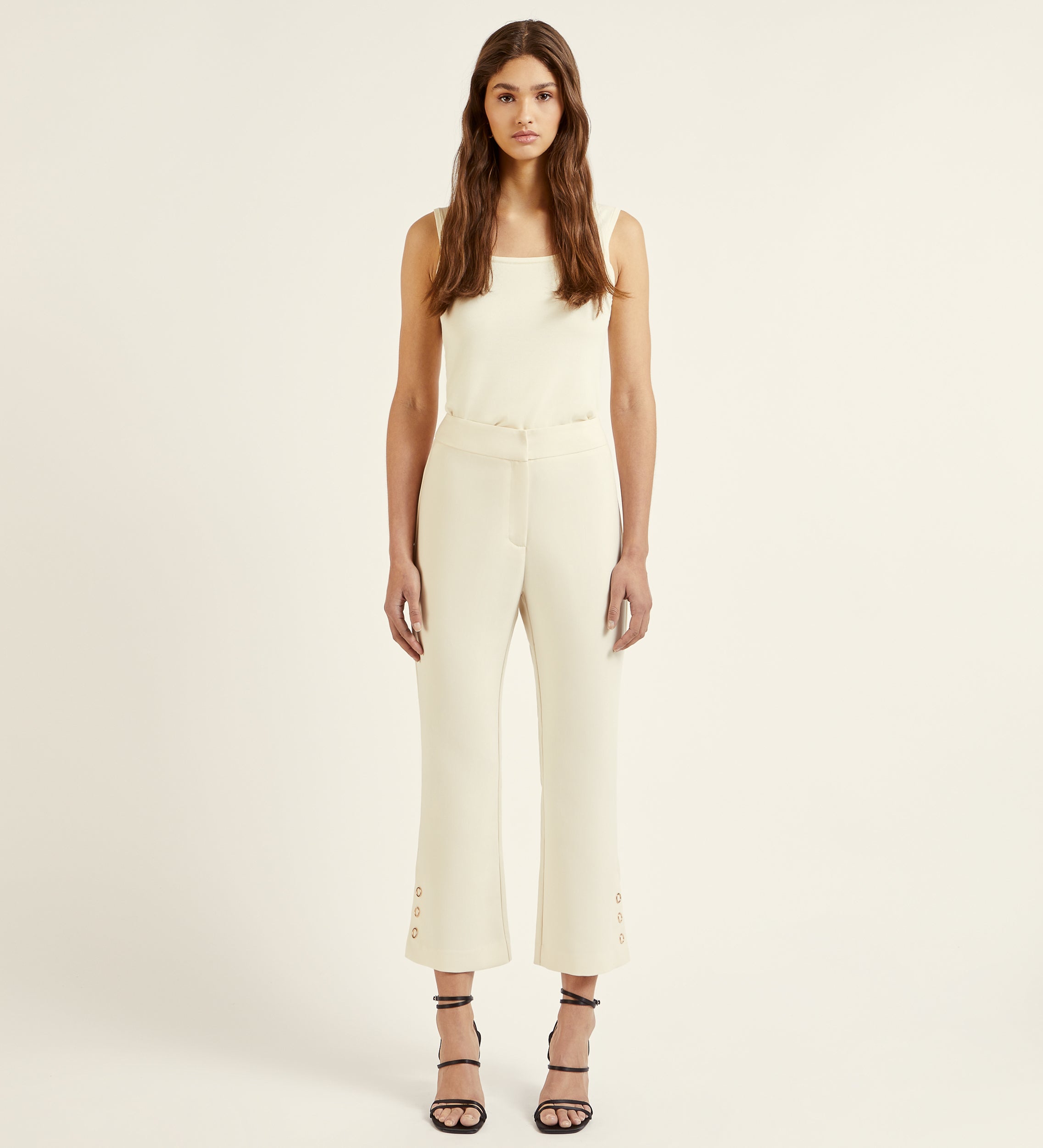 Pantalón crop crepe