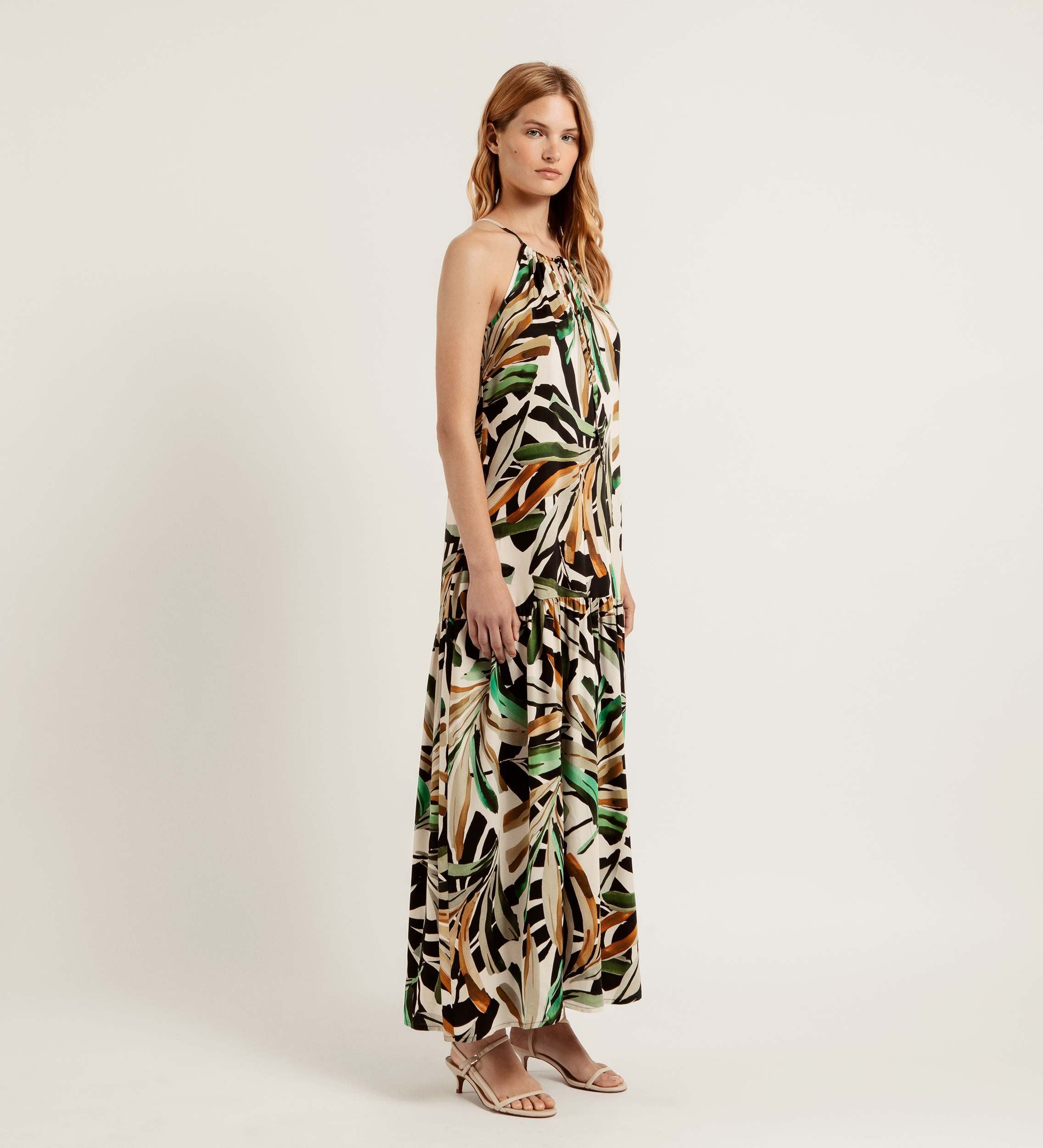 Vestido halter estampado