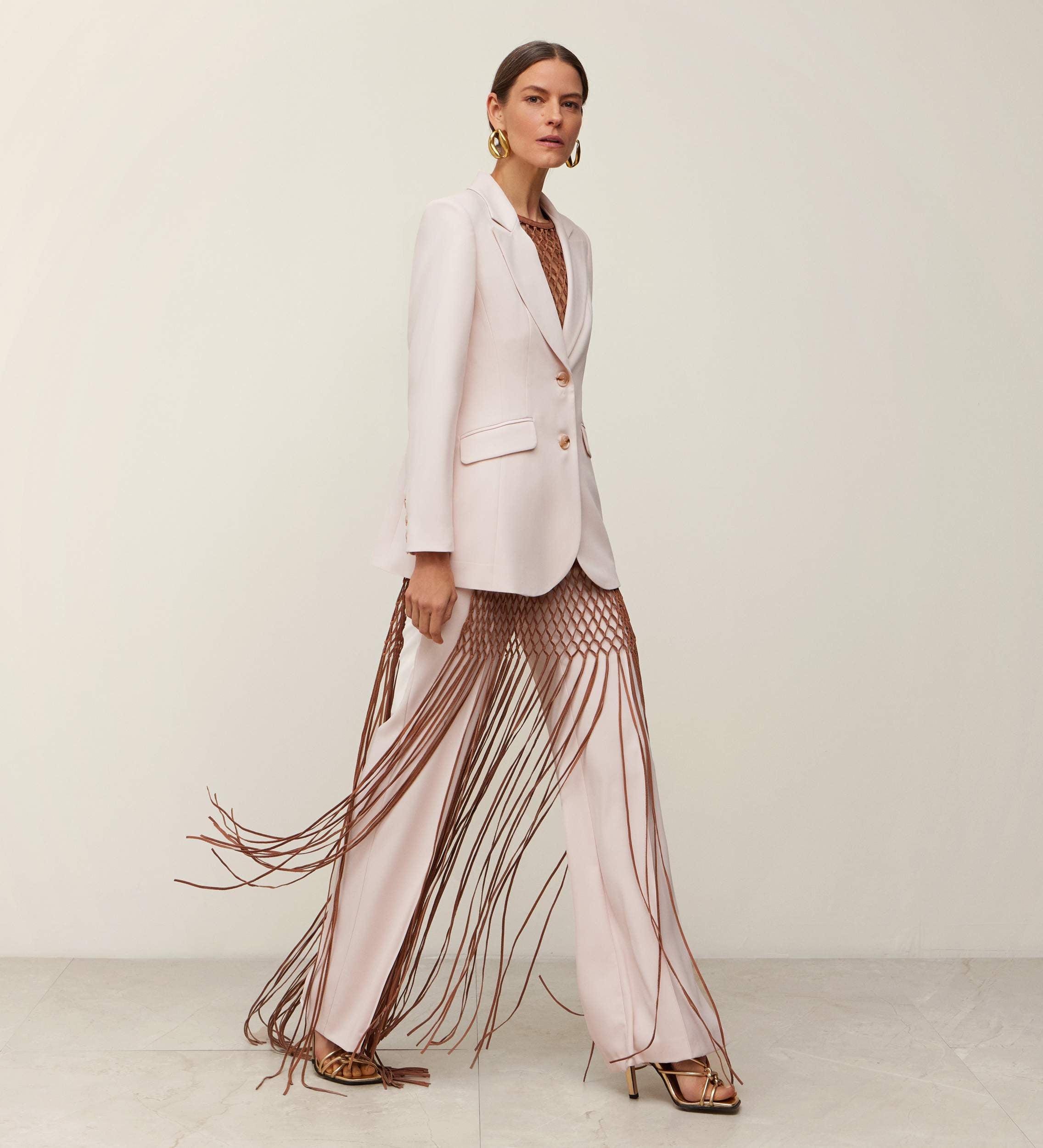 Blazer ajusté en crêpe
