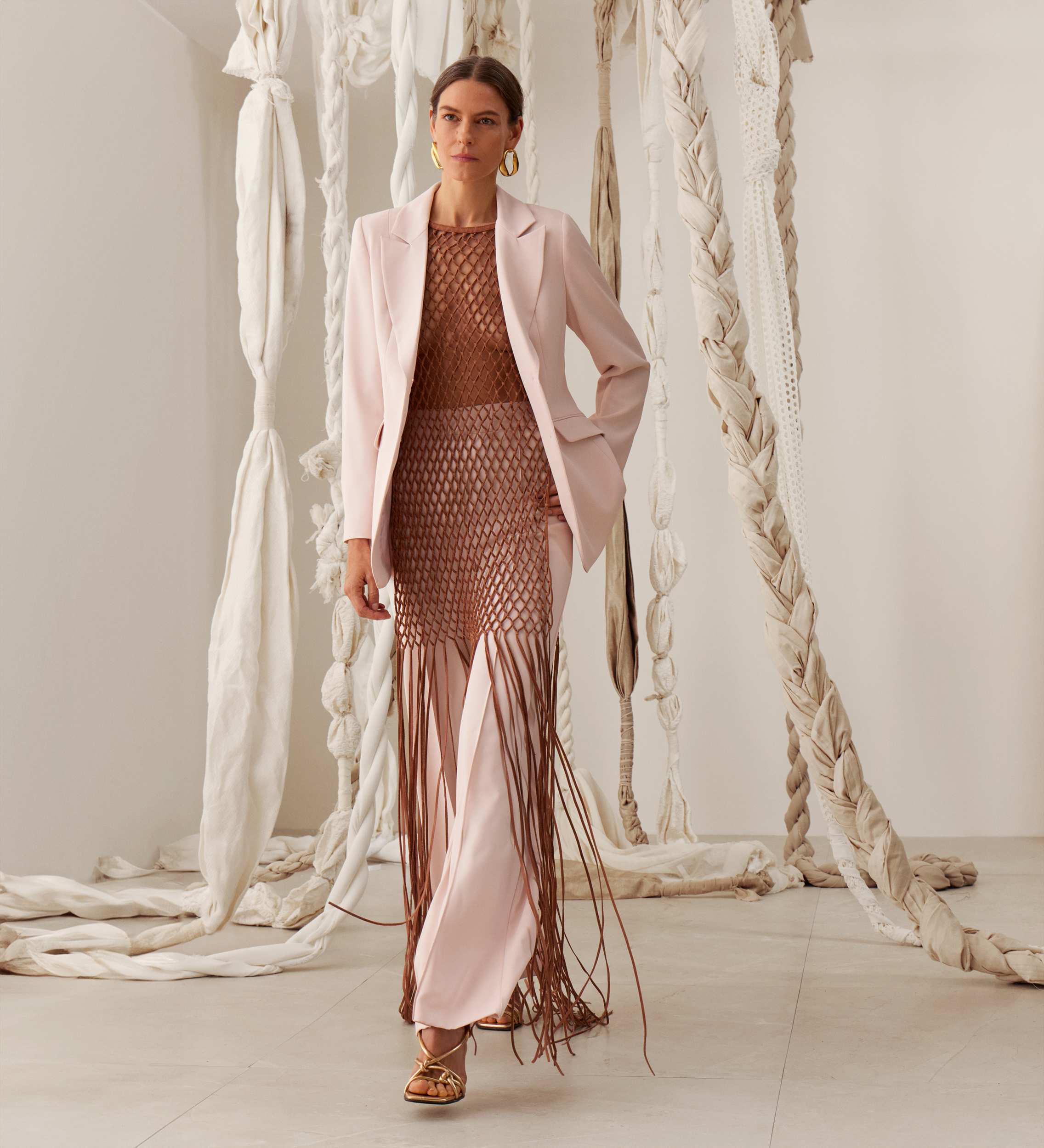 Blazer ajusté en crêpe
