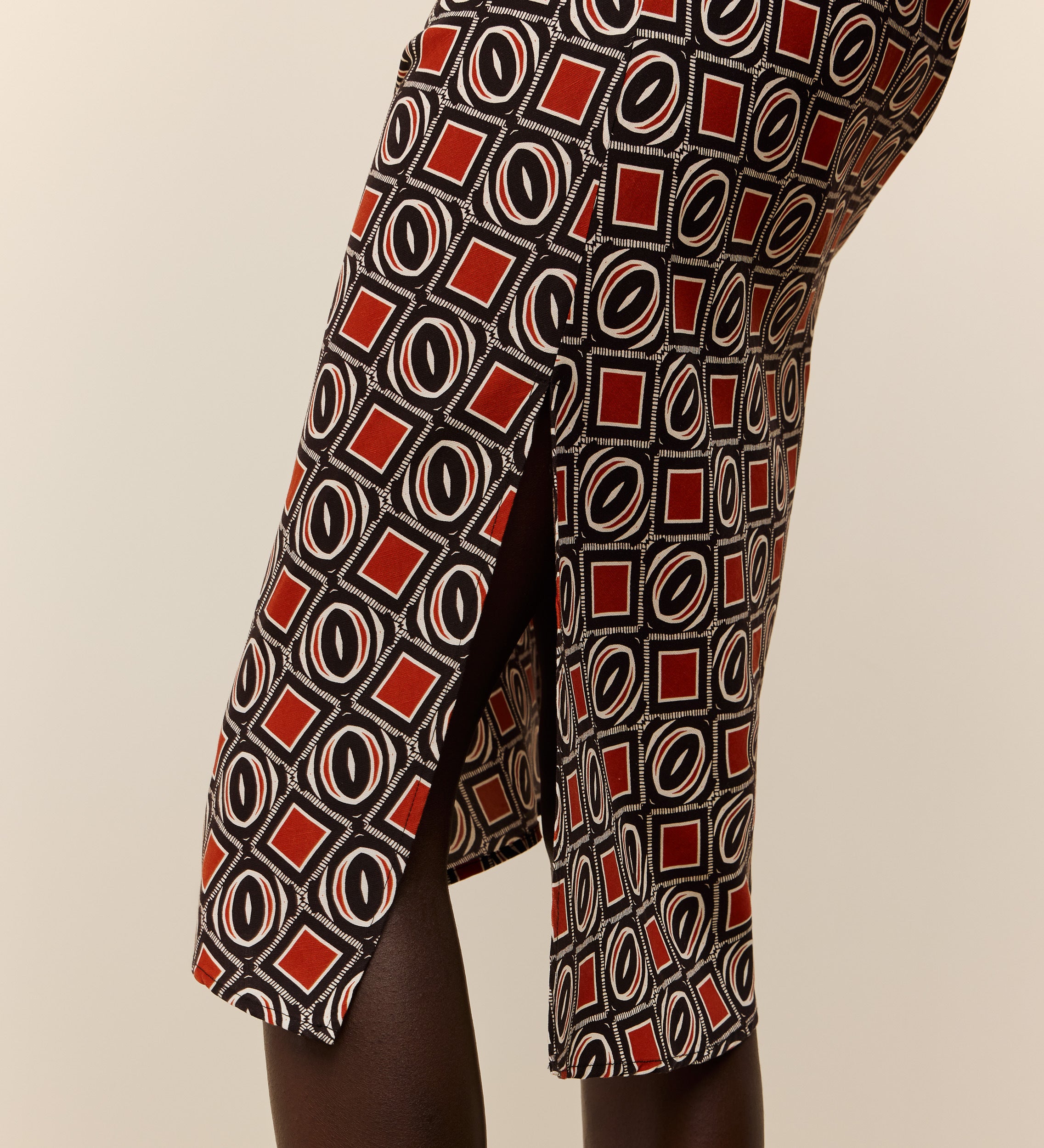 Falda midi estampada
