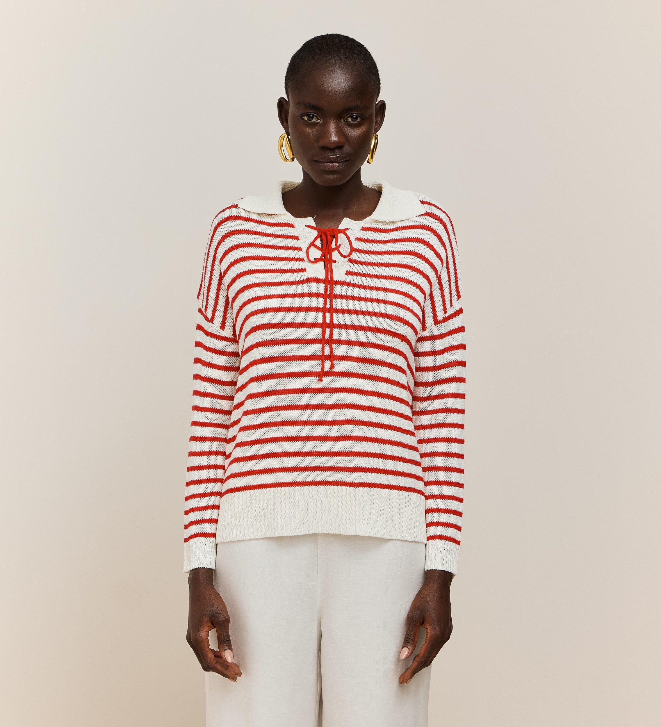 Pull rayé polo