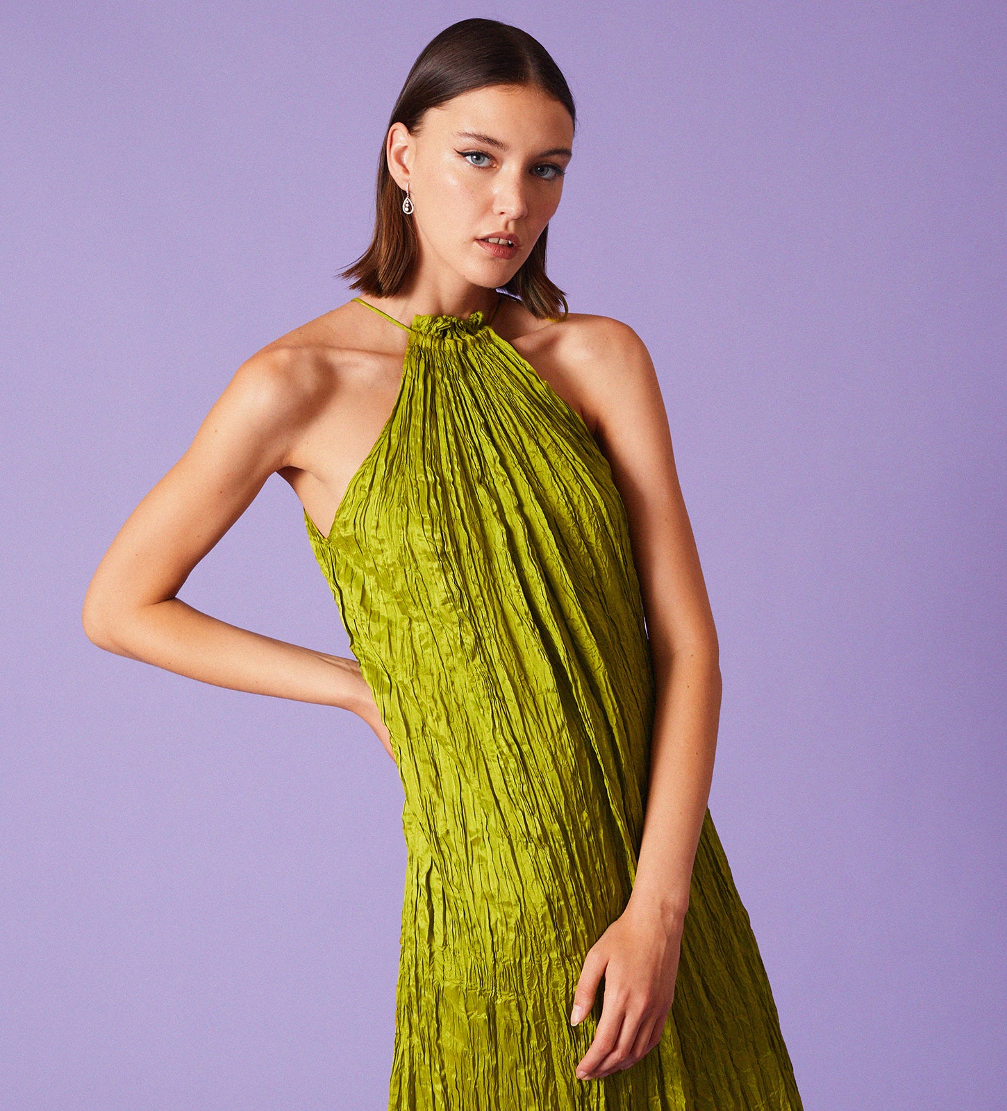Vestido halter largo