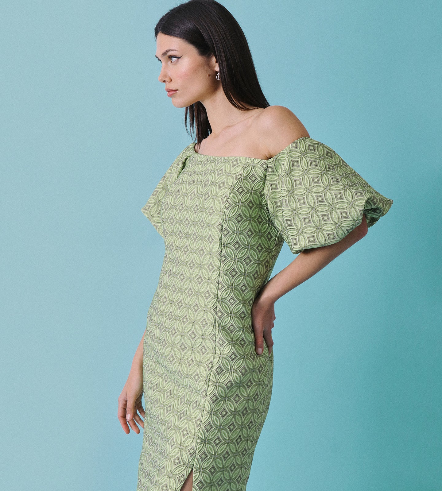 Robe crayon jacquard