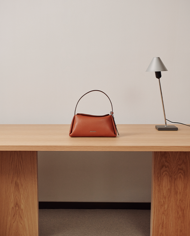 Bolso piel baguette