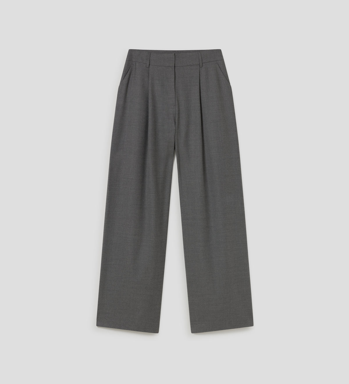 Wide pleated trousers