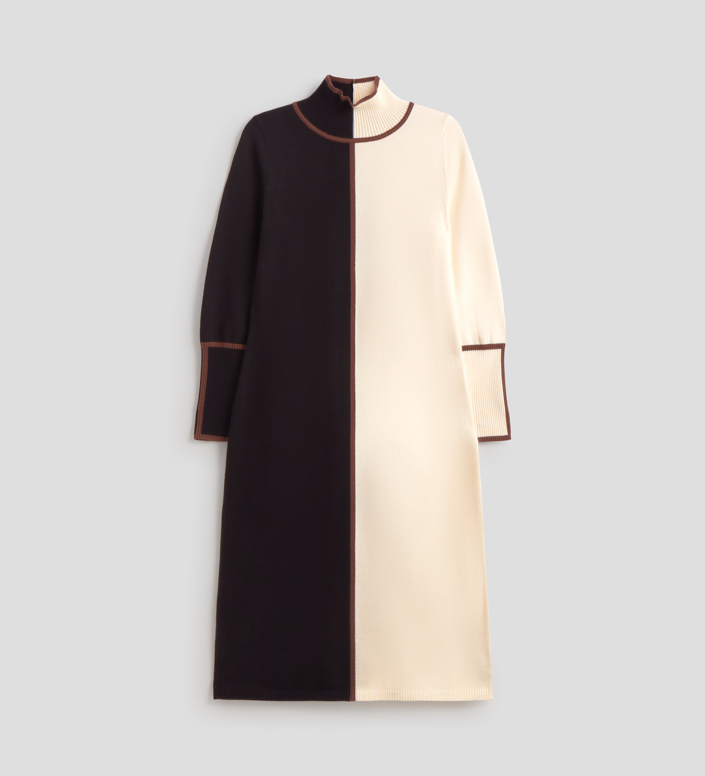 Robe en maille bicolore