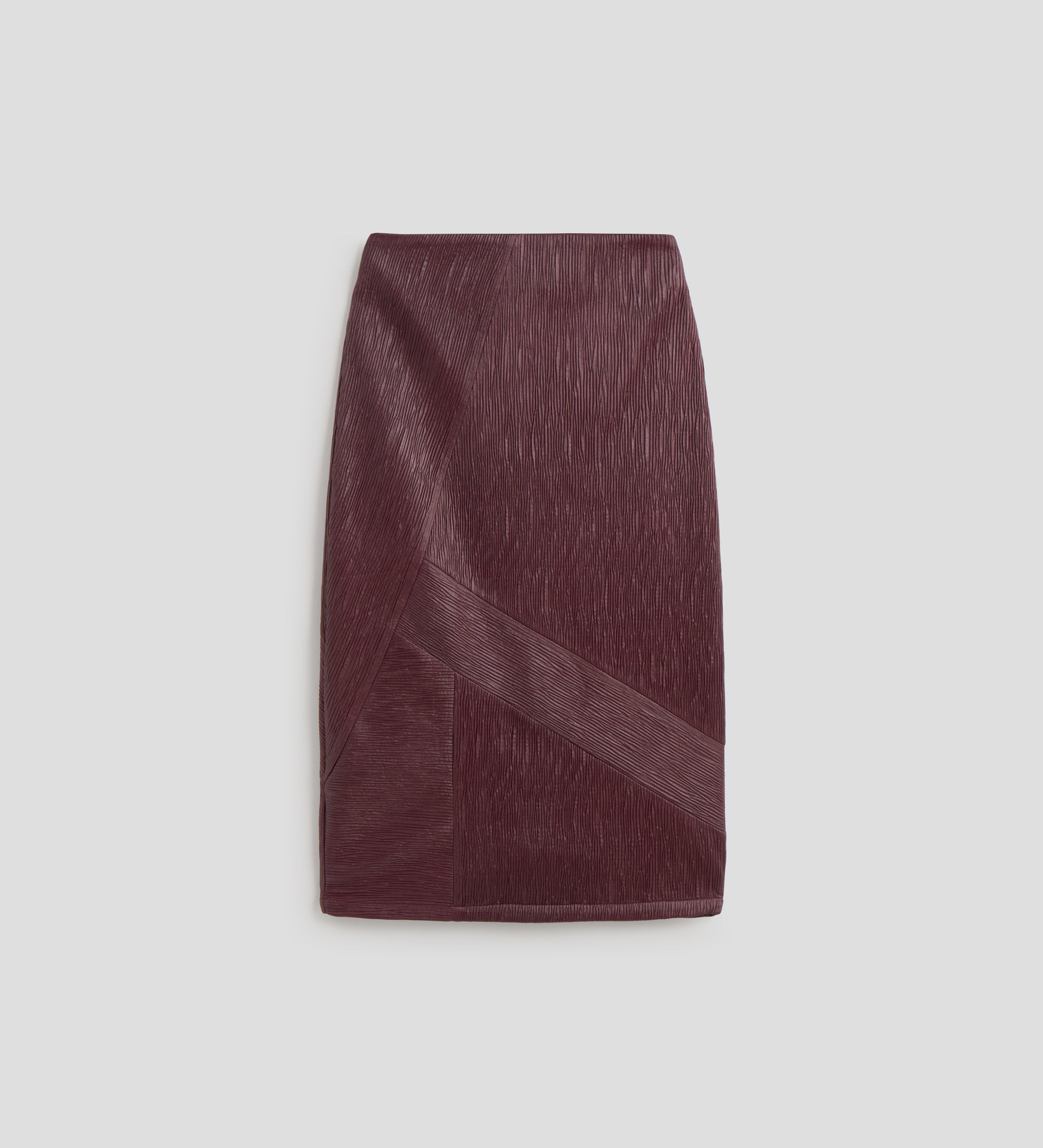 Textured midi skirt