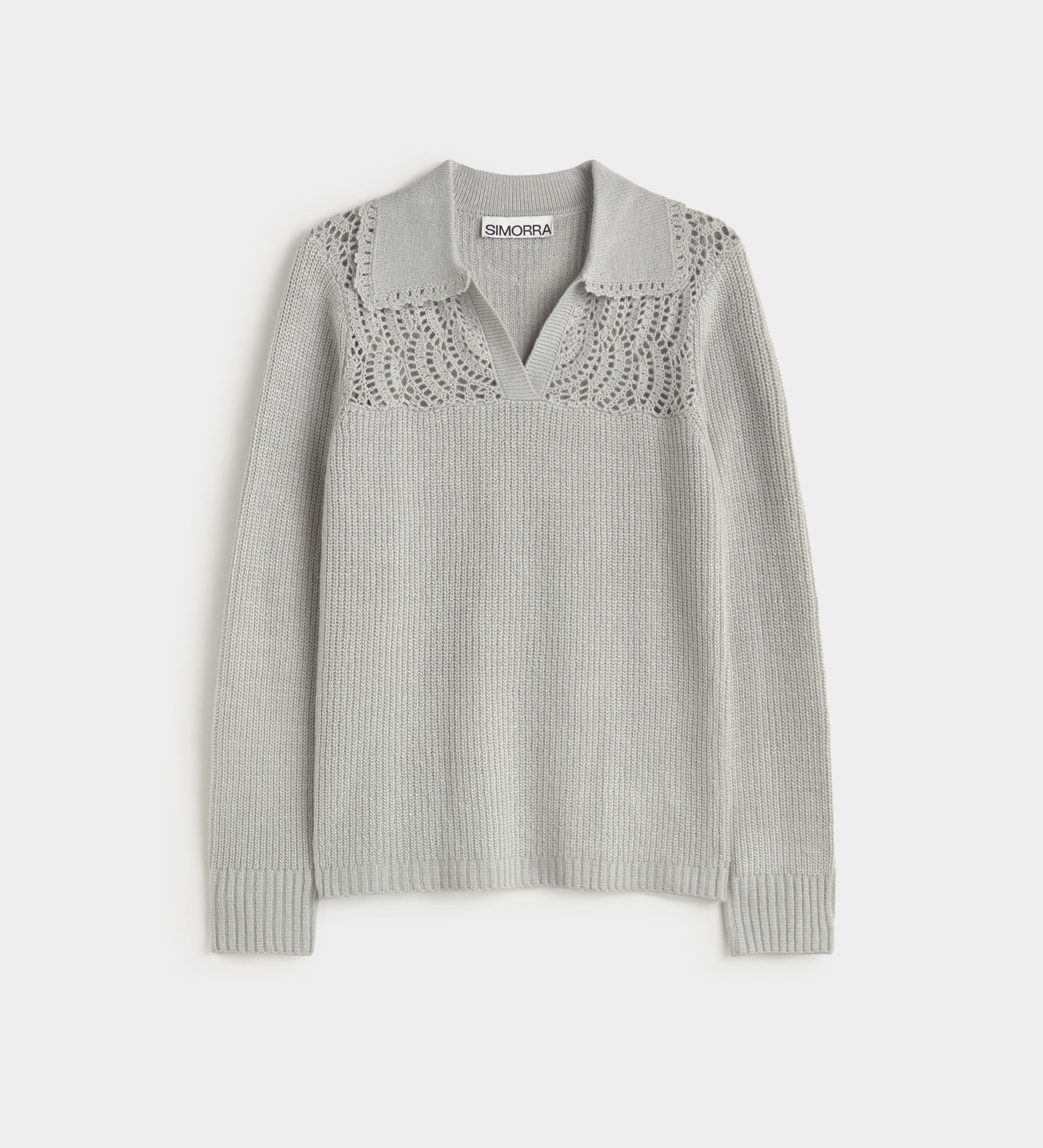 Pull polo ajouré
