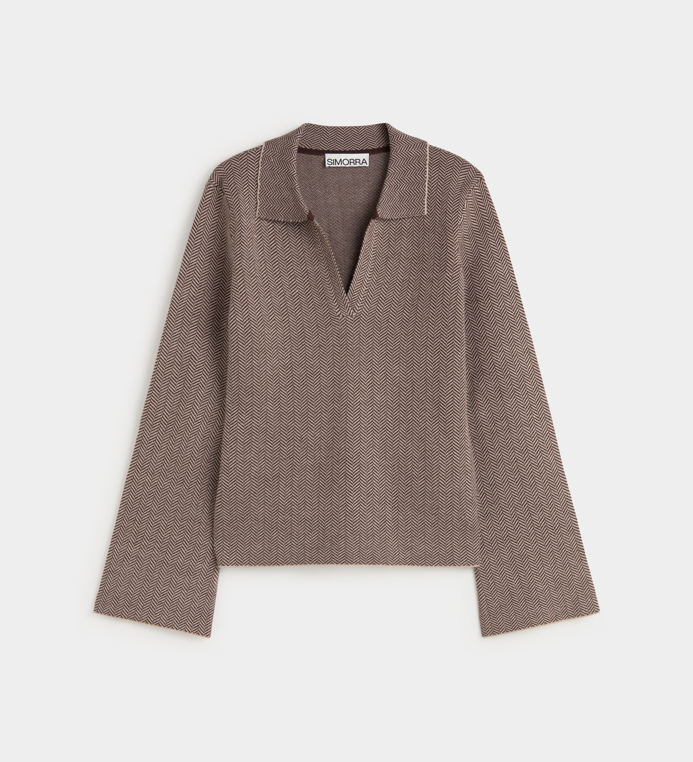 Herringbone knit sweater