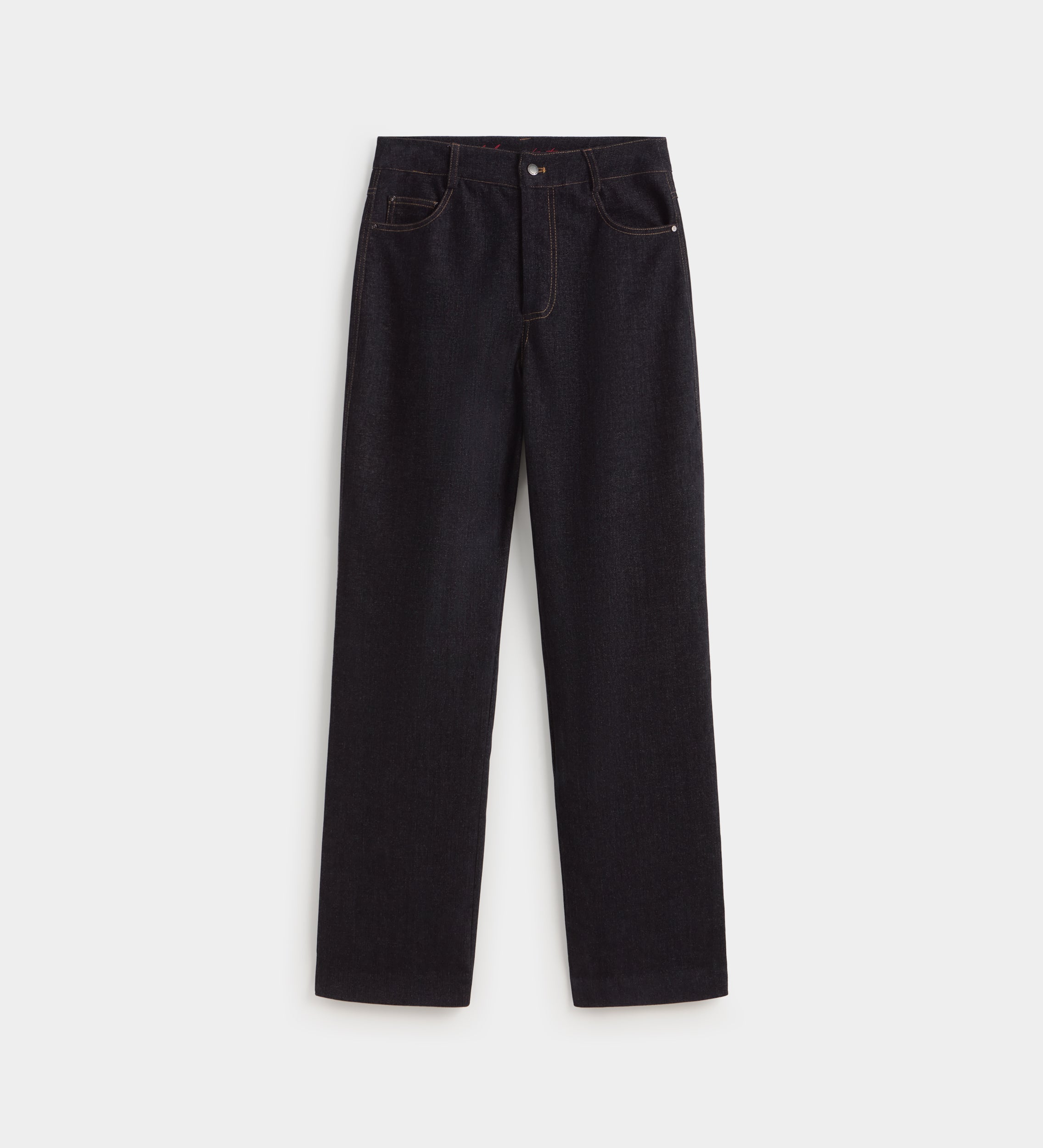Pantalon droit effet denim