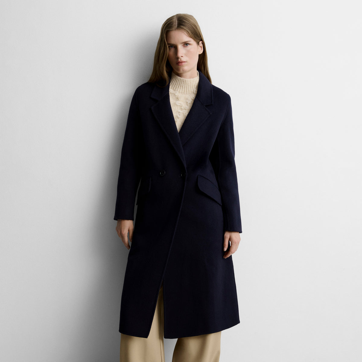 Manteau long en laine