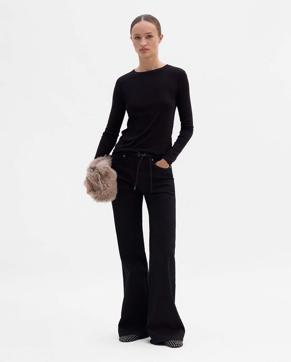 Long sleeve fitted t-shirt
